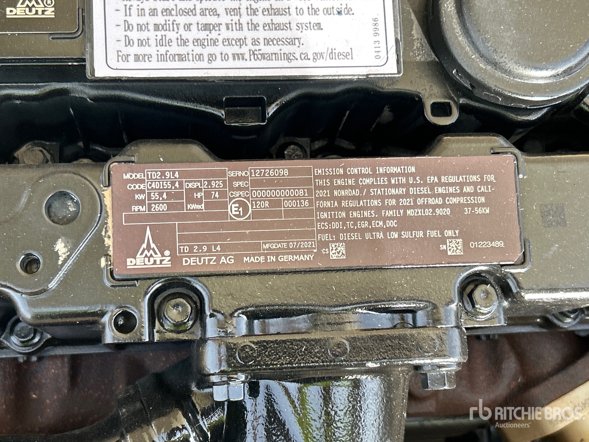 2021 Deutz TD2.9L4