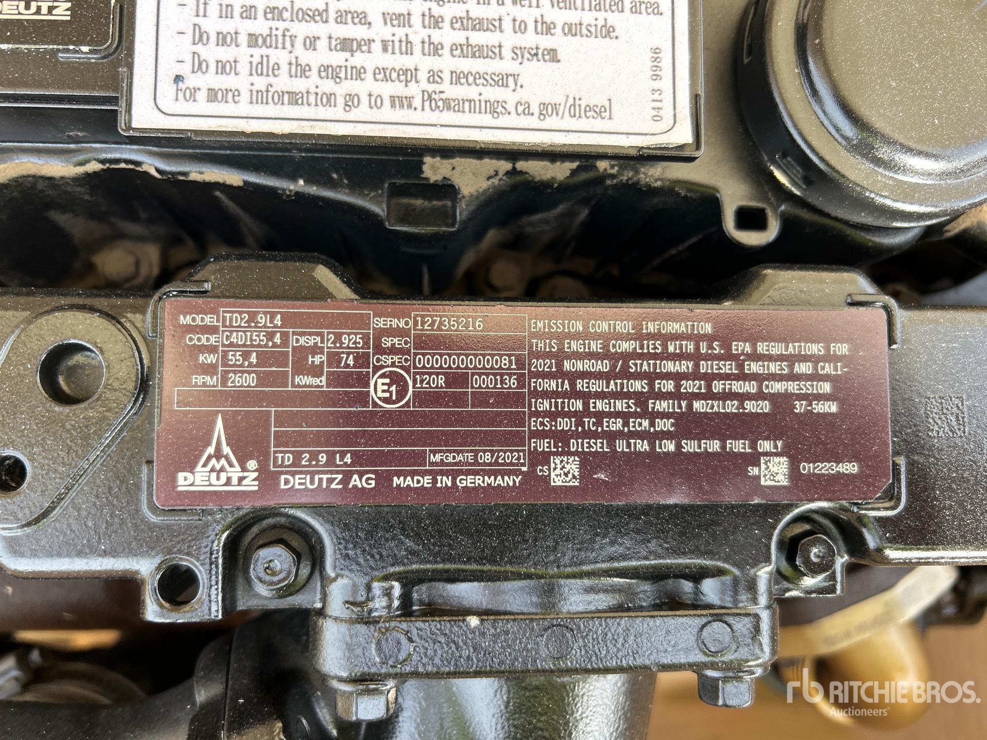 2021 Deutz TD2.9L4