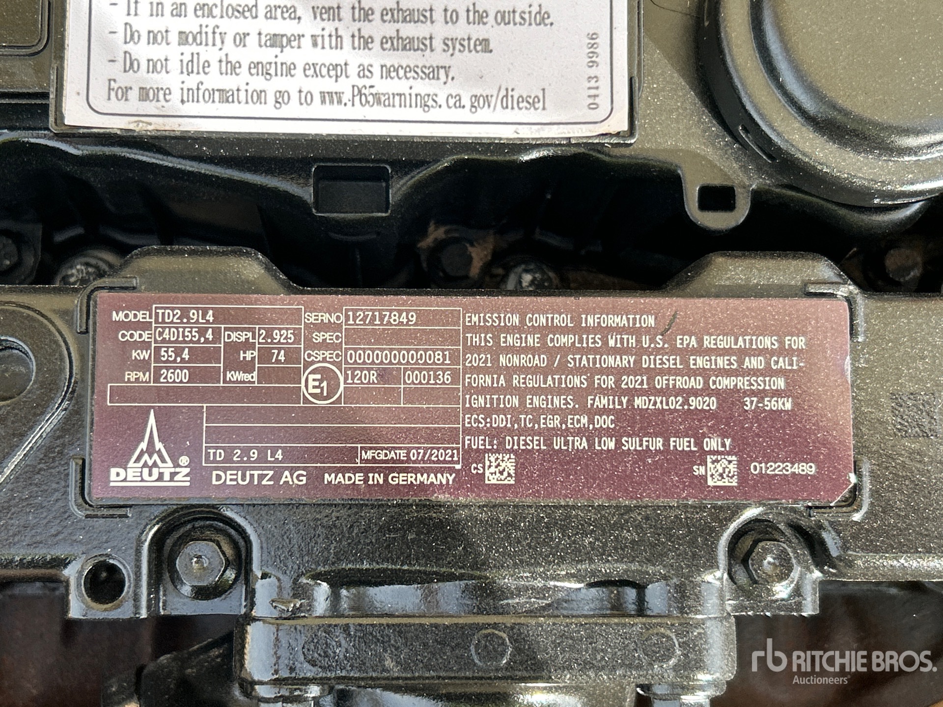 2021 Deutz TD2.9L4