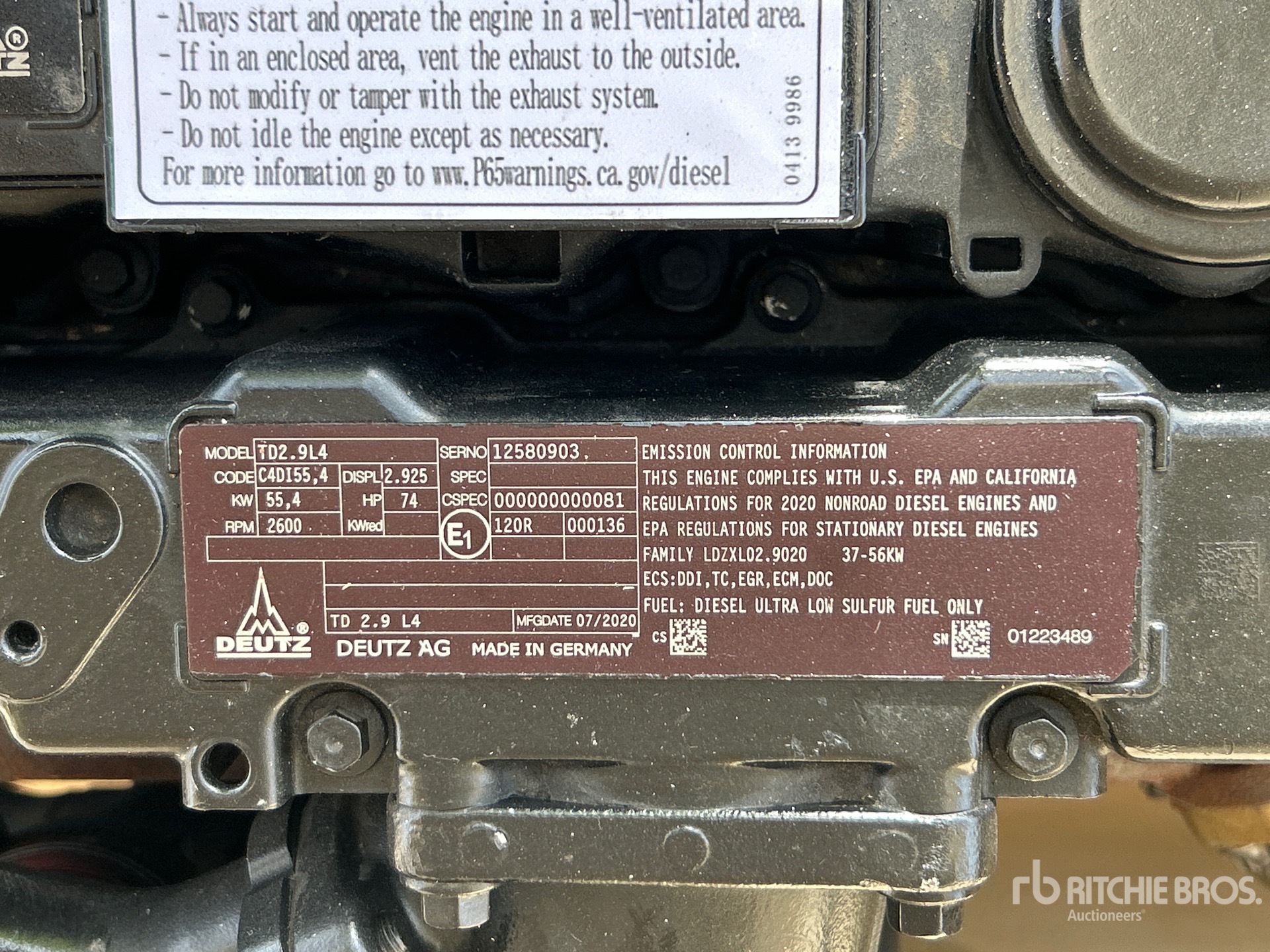 2020 Deutz TD2.9L4