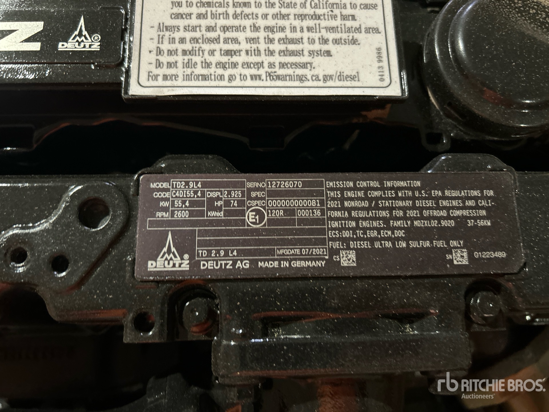 2021 Deutz TD2.9L4