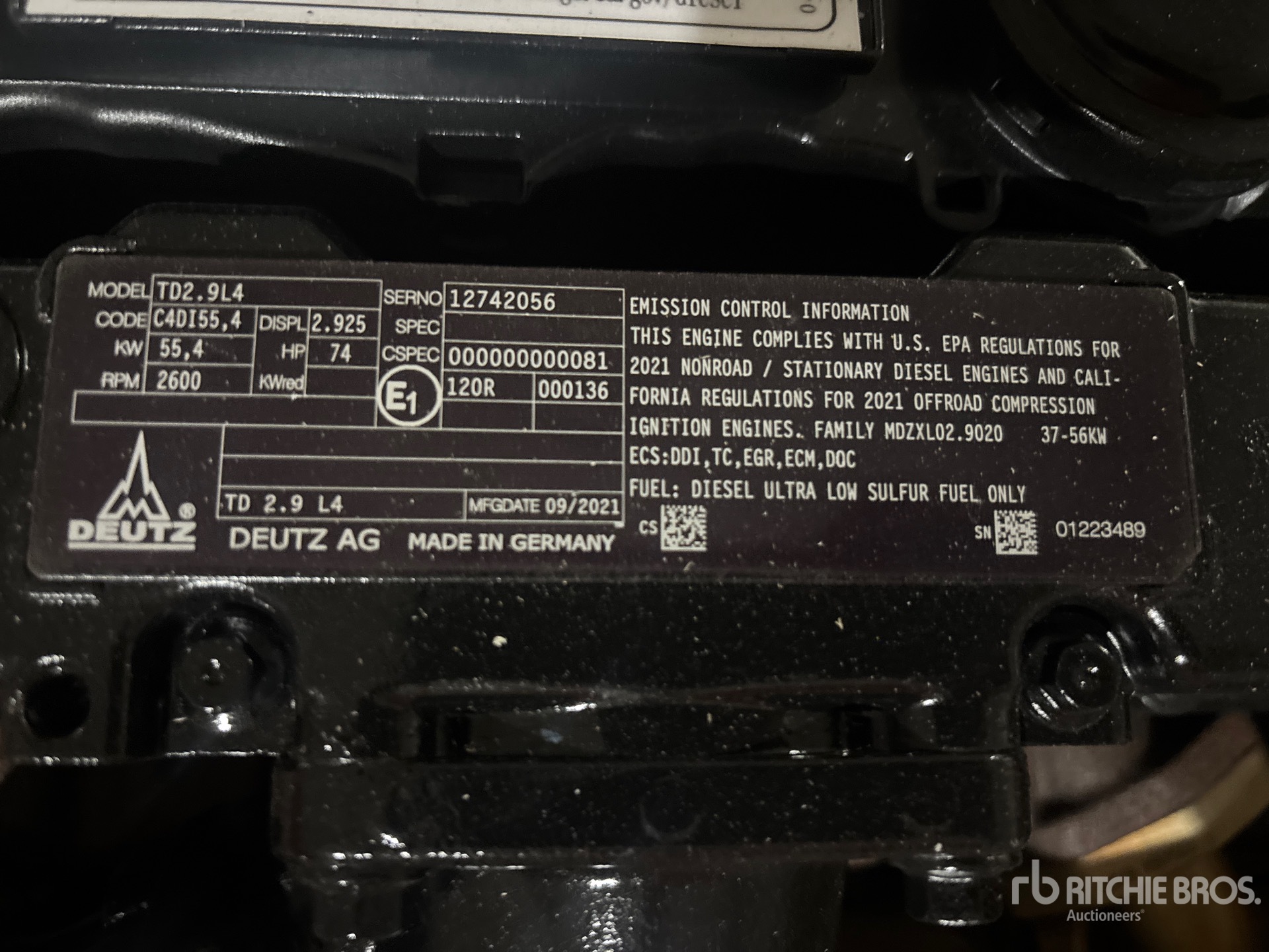 2021 Deutz TD2.9L4