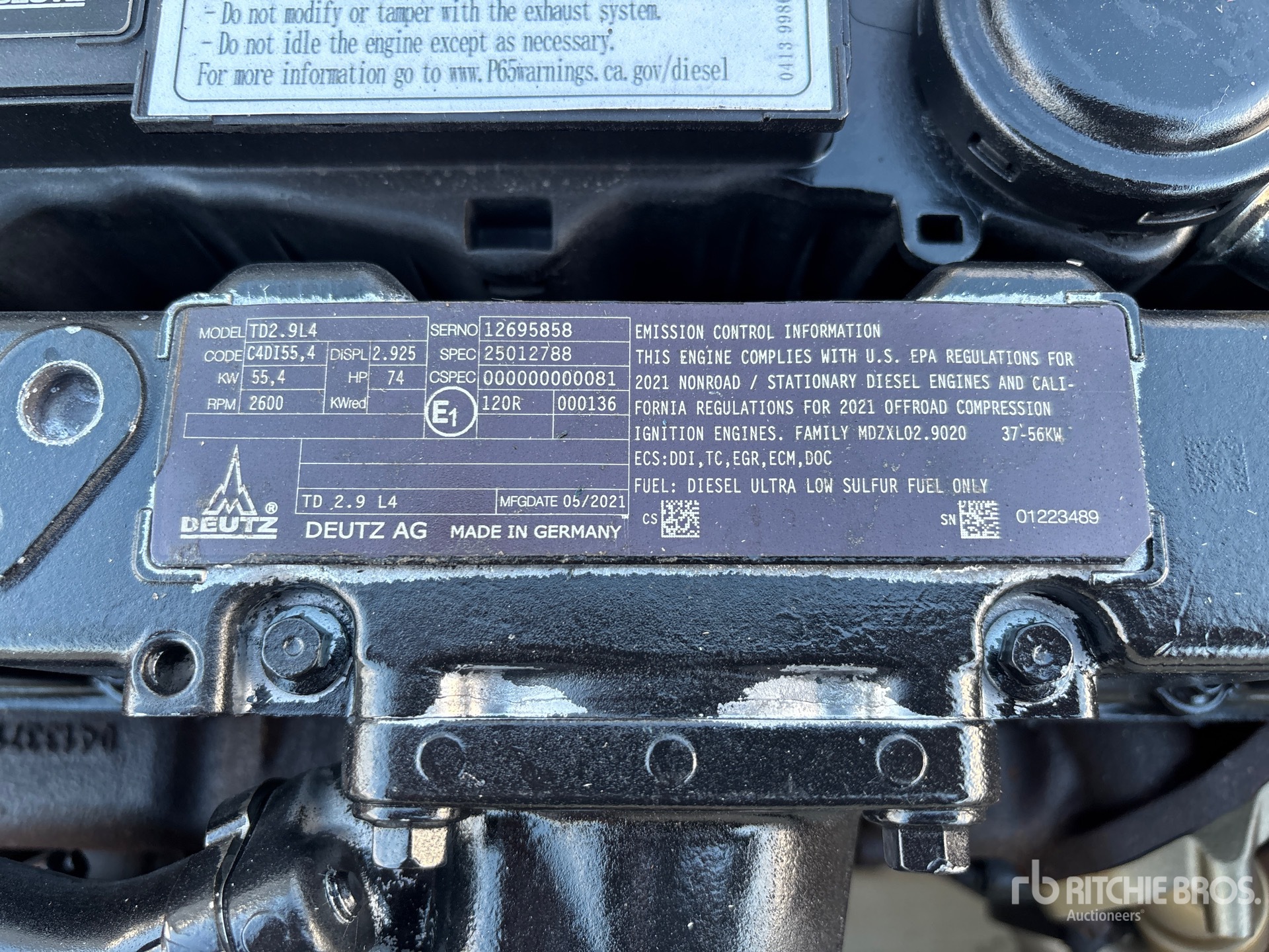 2021 Deutz TD2.9L4