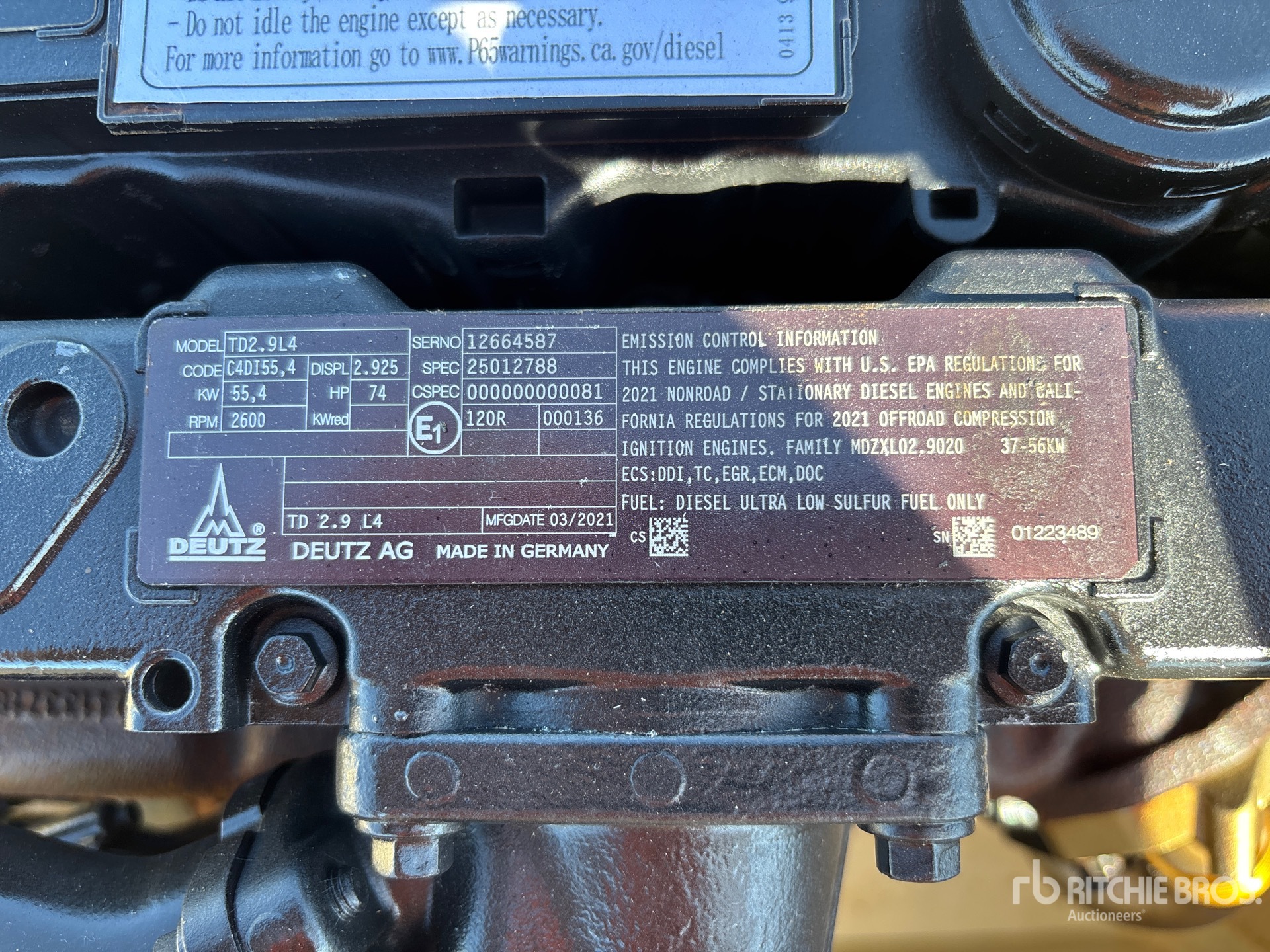 2021 Deutz TD2.9L4