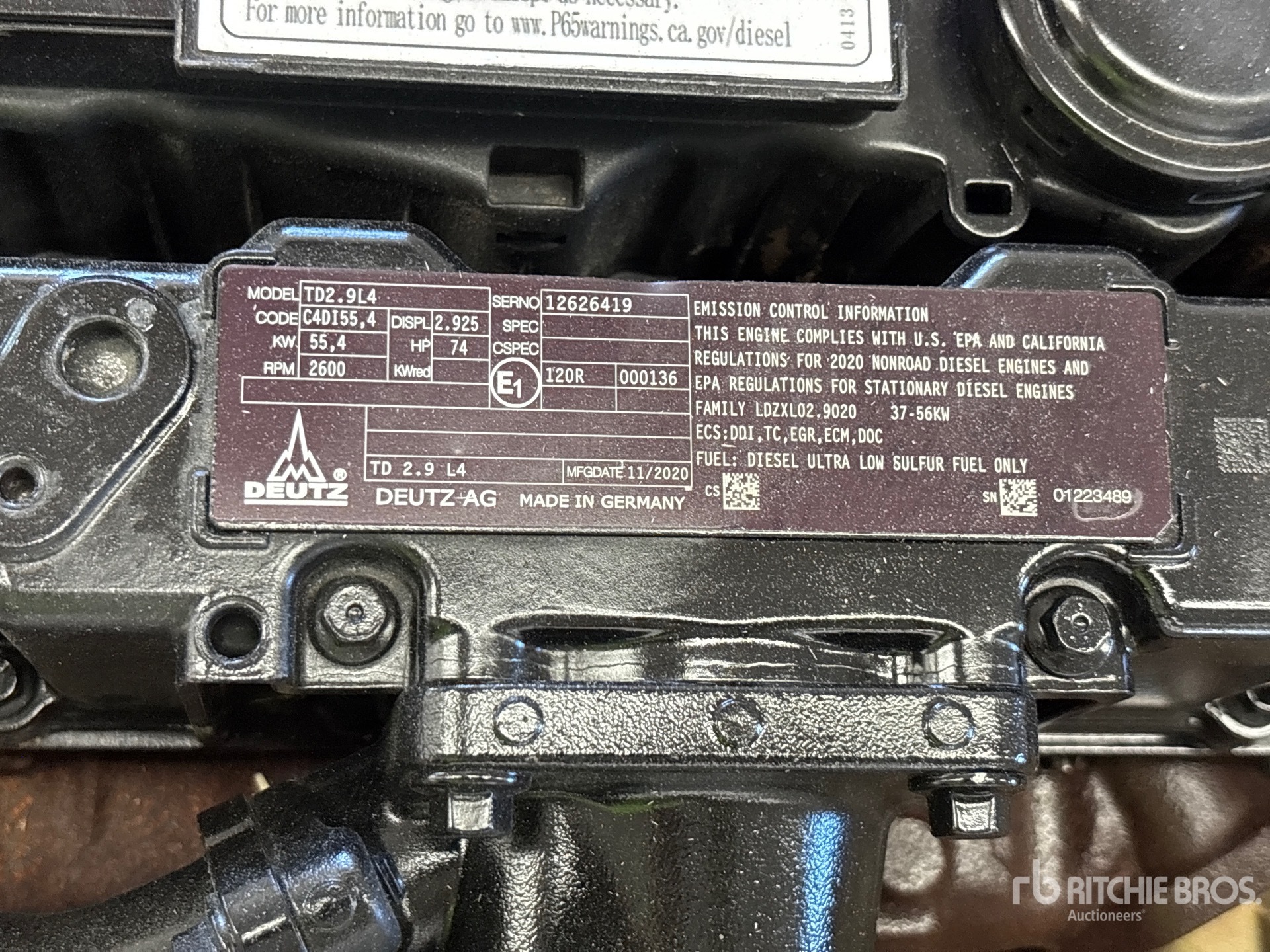 2020 Deutz TD2.9L4