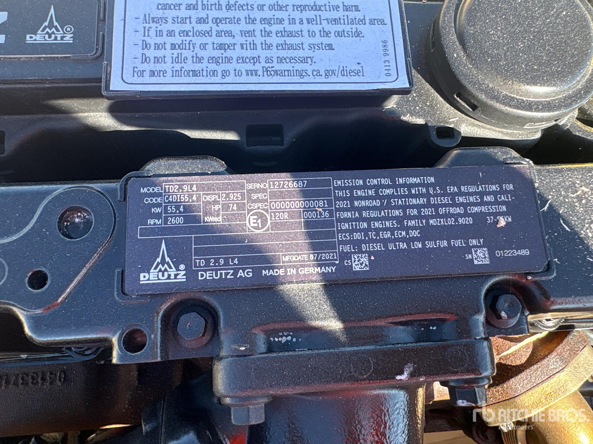 2021 Deutz TD2.9L4