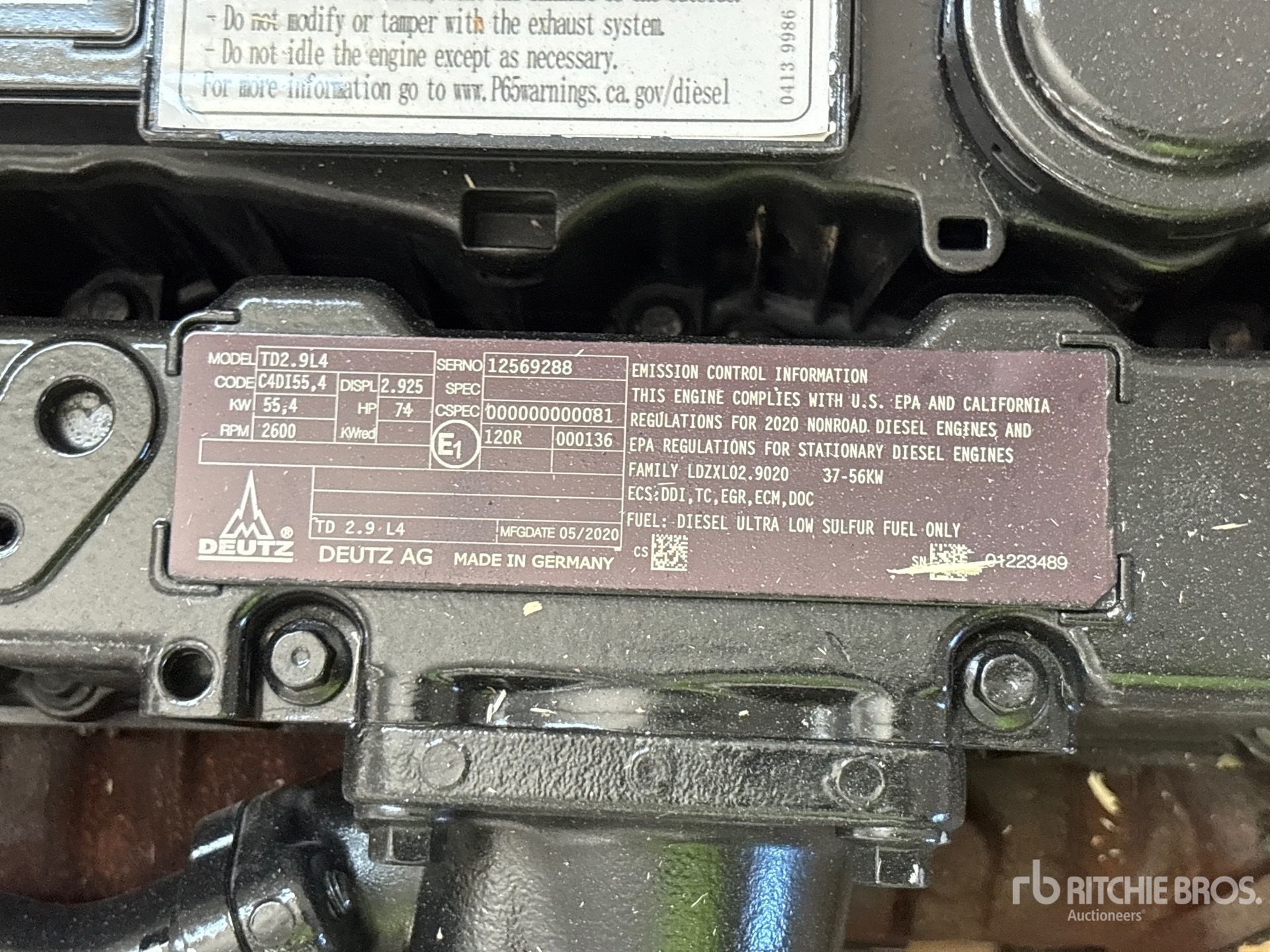 2020 Deutz TD2.9L4