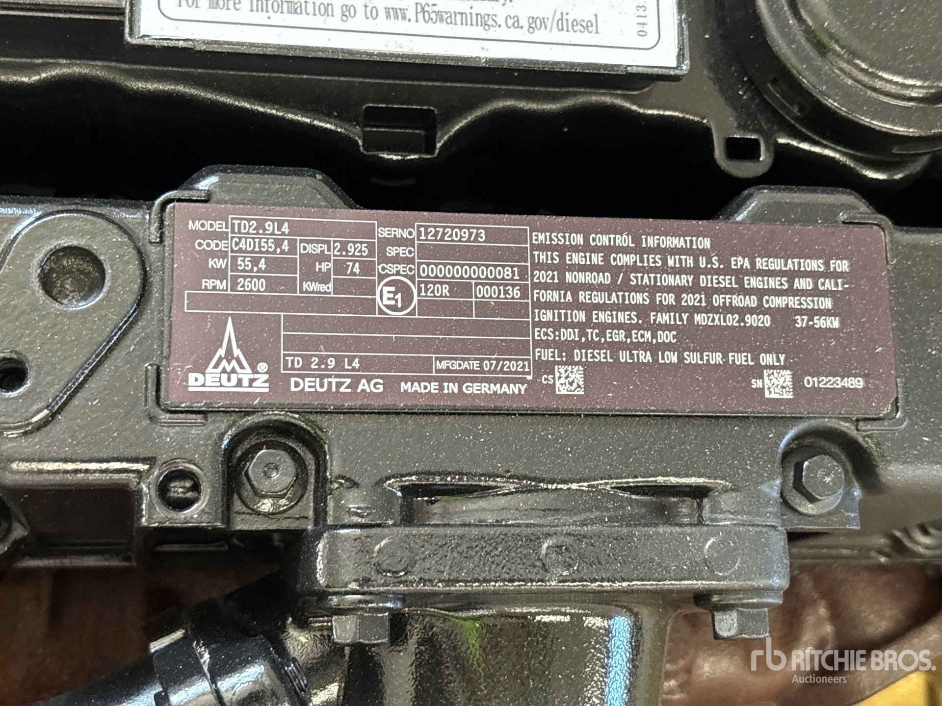 2021 Deutz TD2.9L4