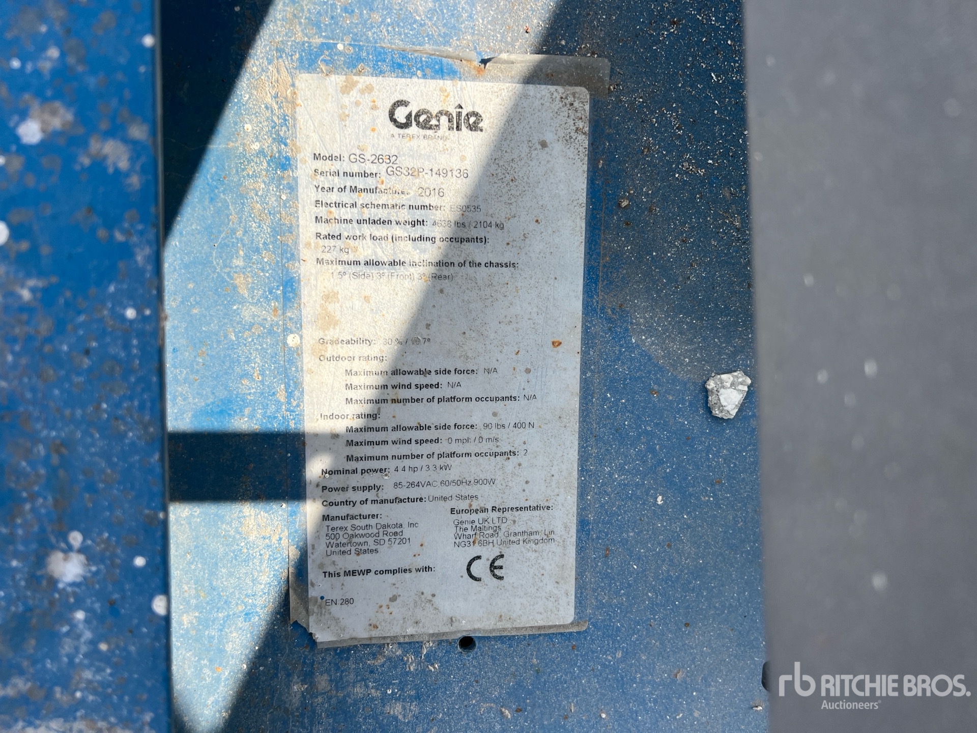 2016 Genie GS2632