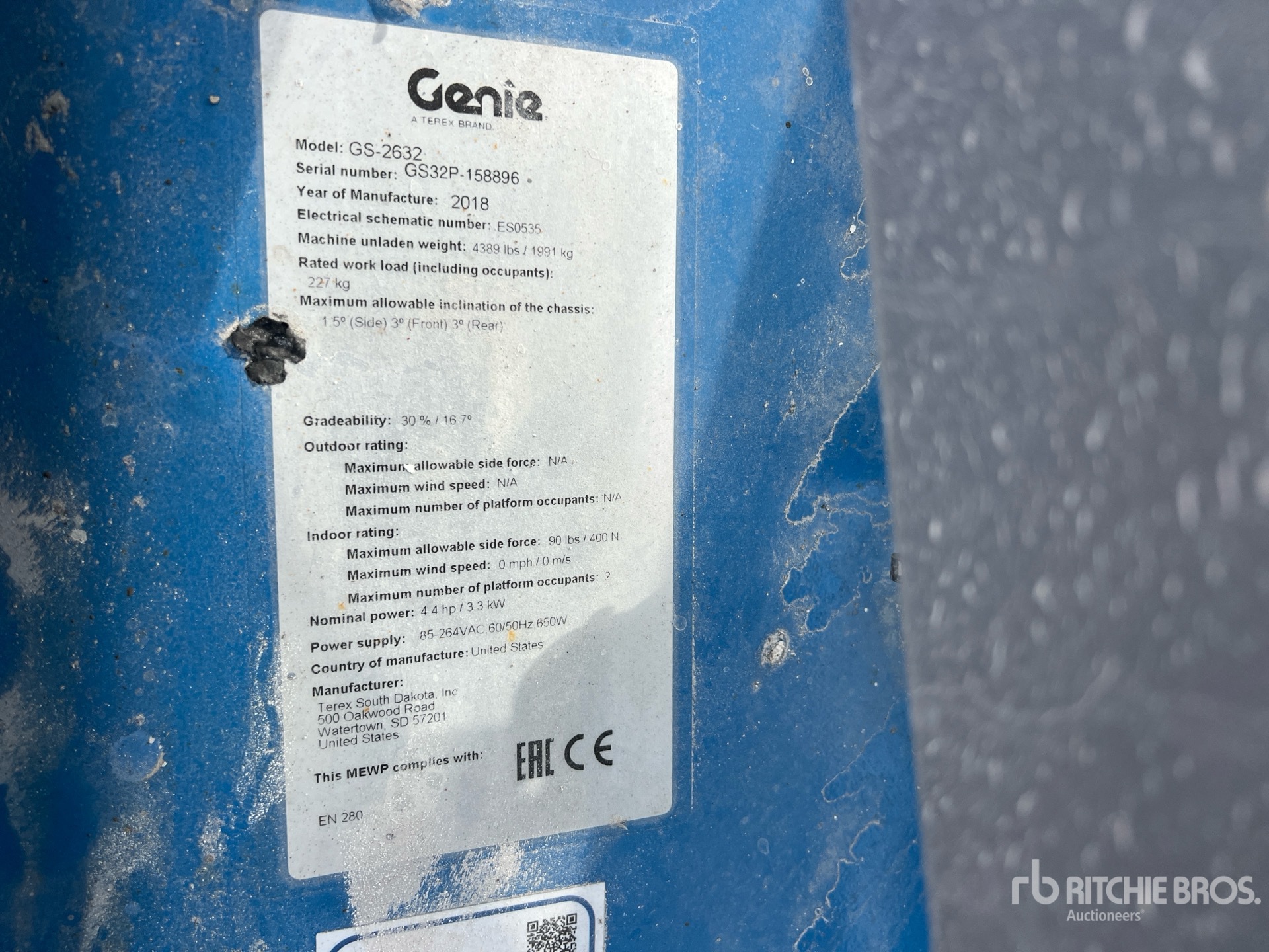 2018 Genie GS2632