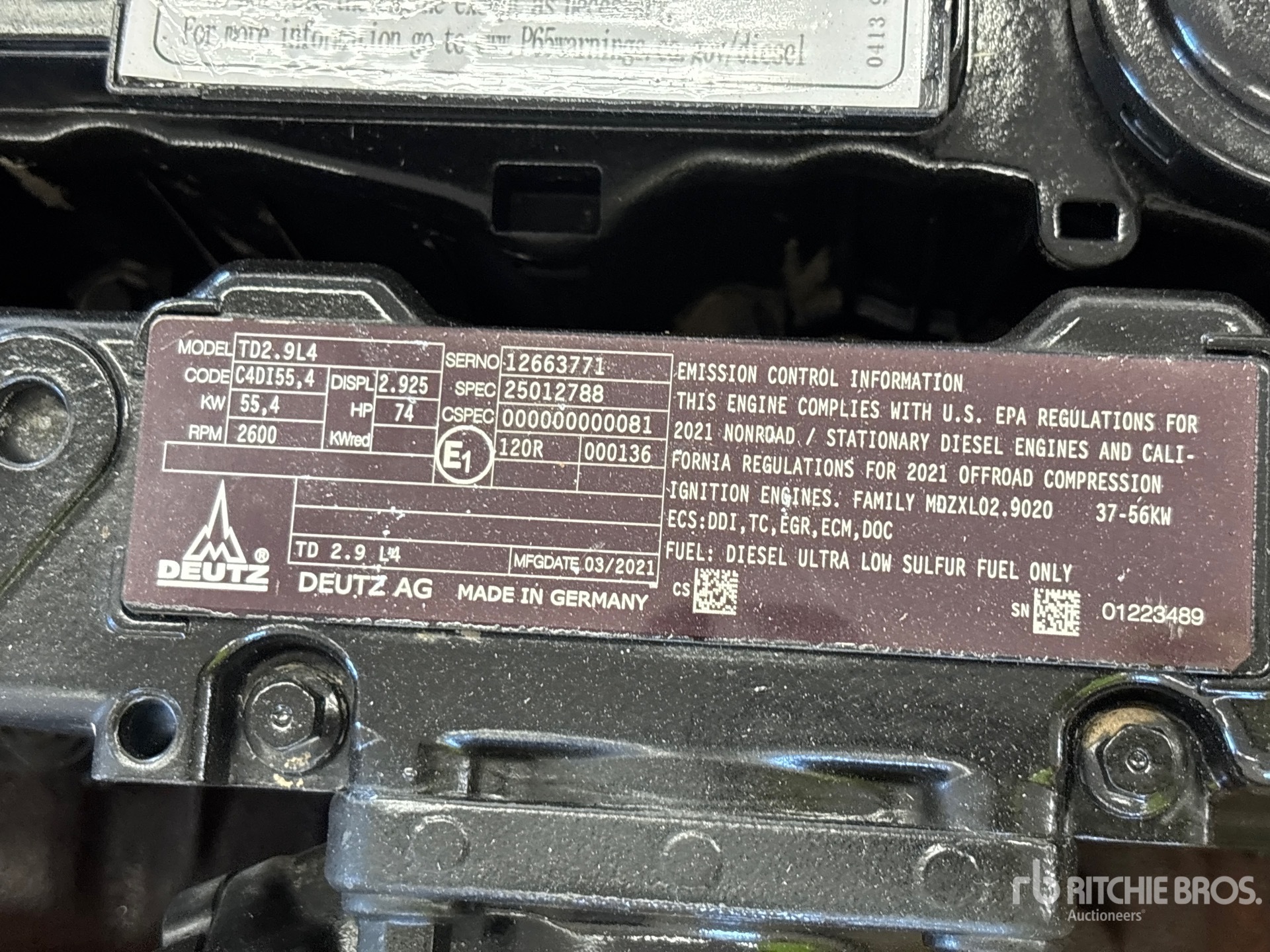 2021 Deutz TD2.9L4