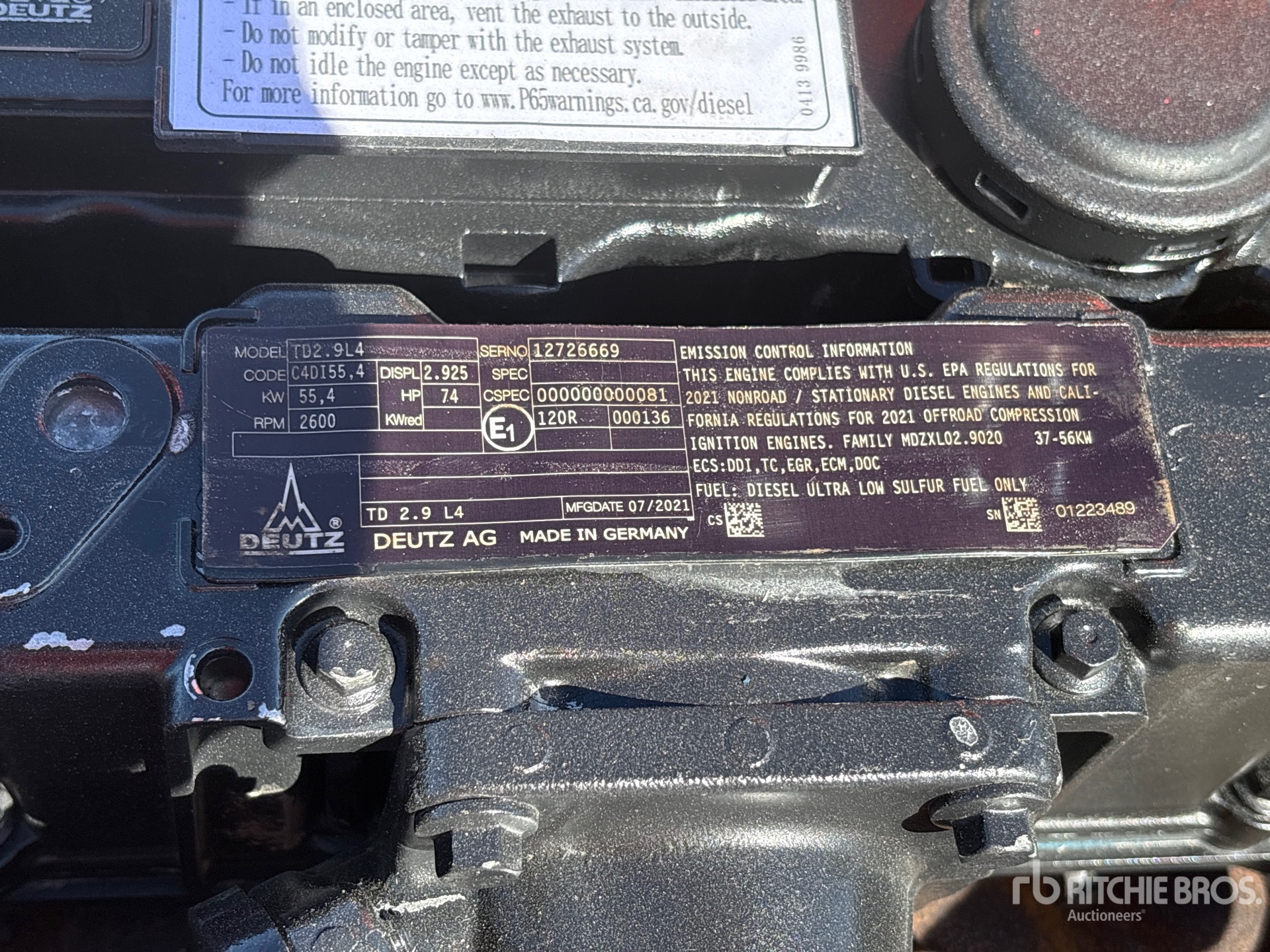 2021 Deutz TD2.9L4