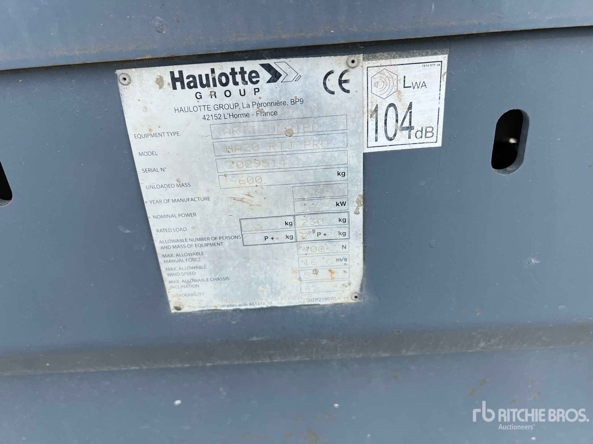 2018 Haulotte HA20 RTJ PRO