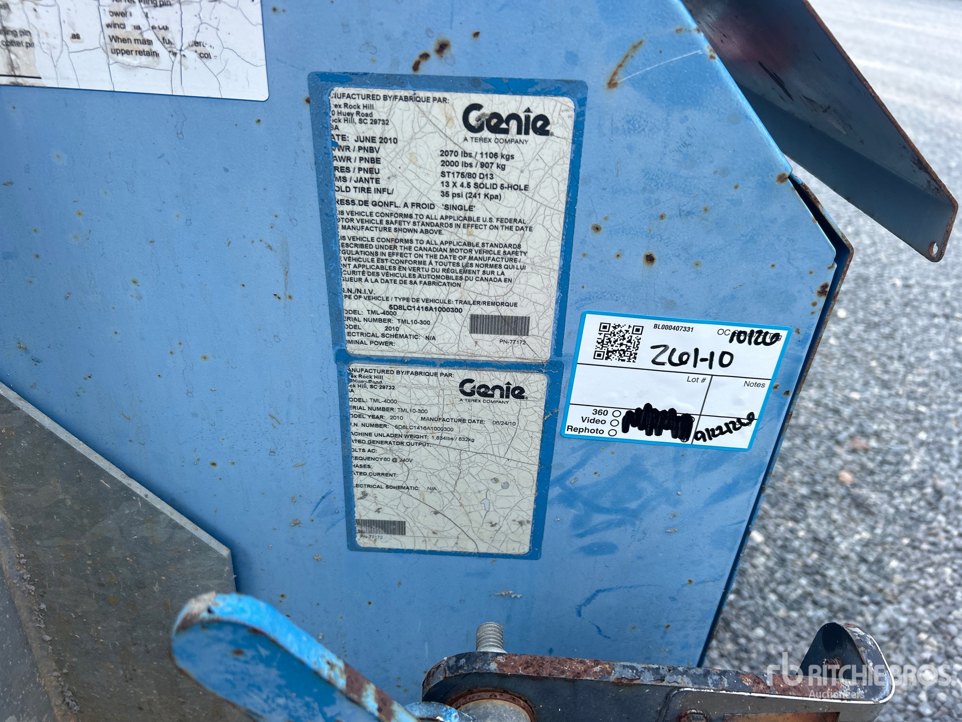 2010 Genie TML4000