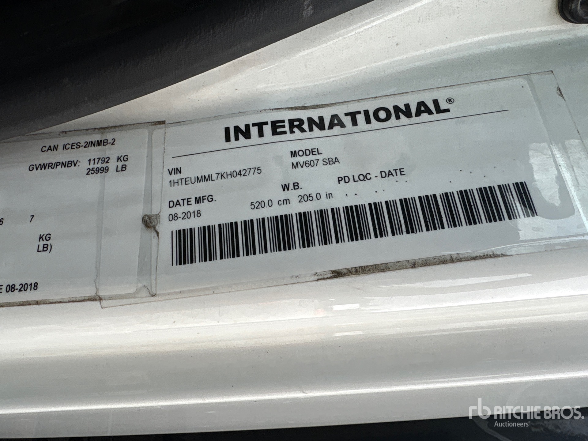 2019 International MV 607