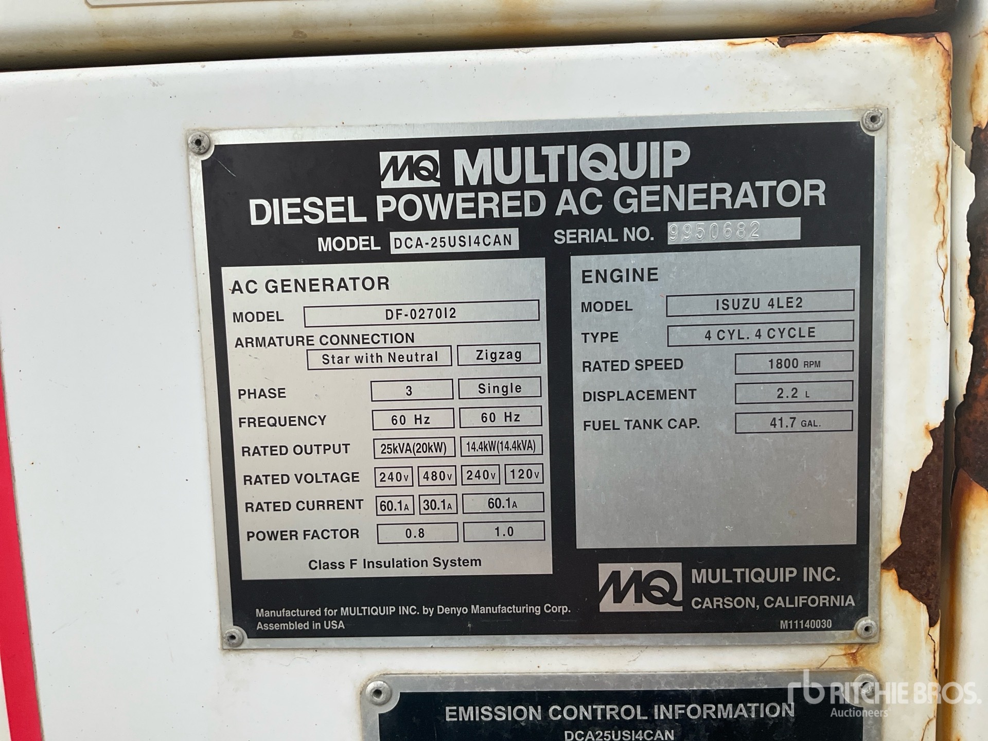 2018 Multiquip DCA25USI4CAN