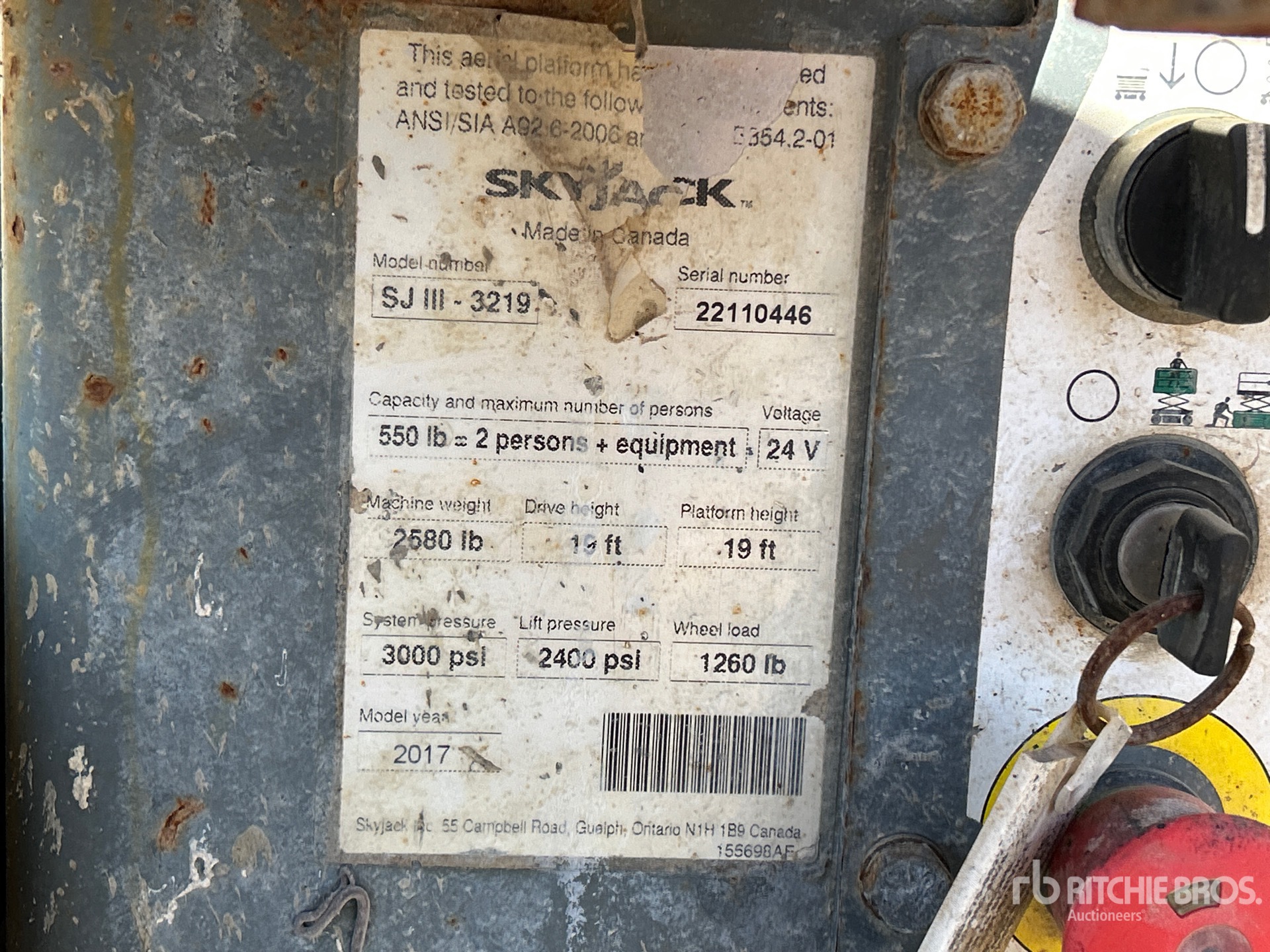 2017 Skyjack SJIII3219