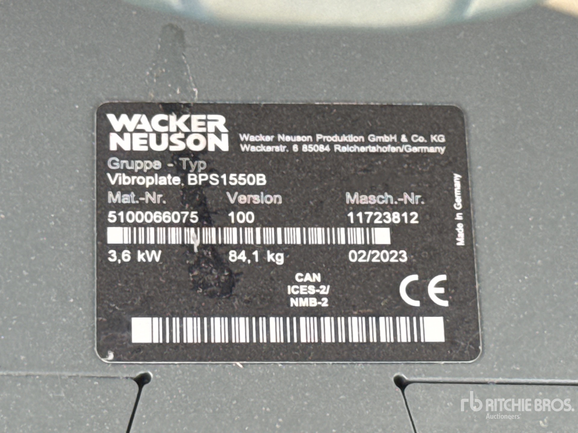 2023 Wacker Neuson VIBROPLATE BPS1