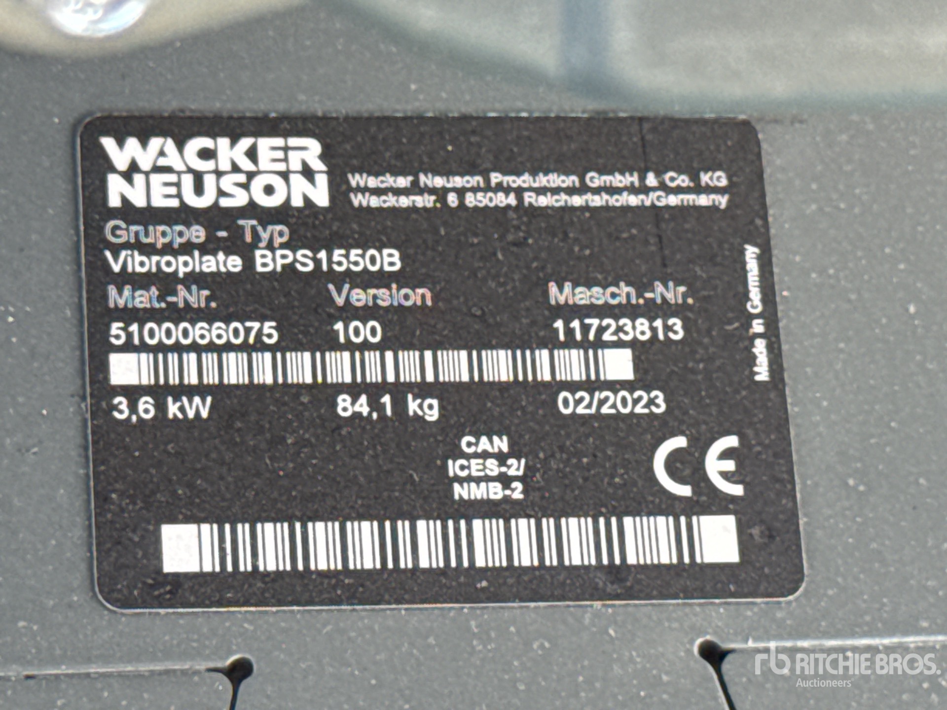 2023 Wacker Neuson VIBROPLATE BPS1