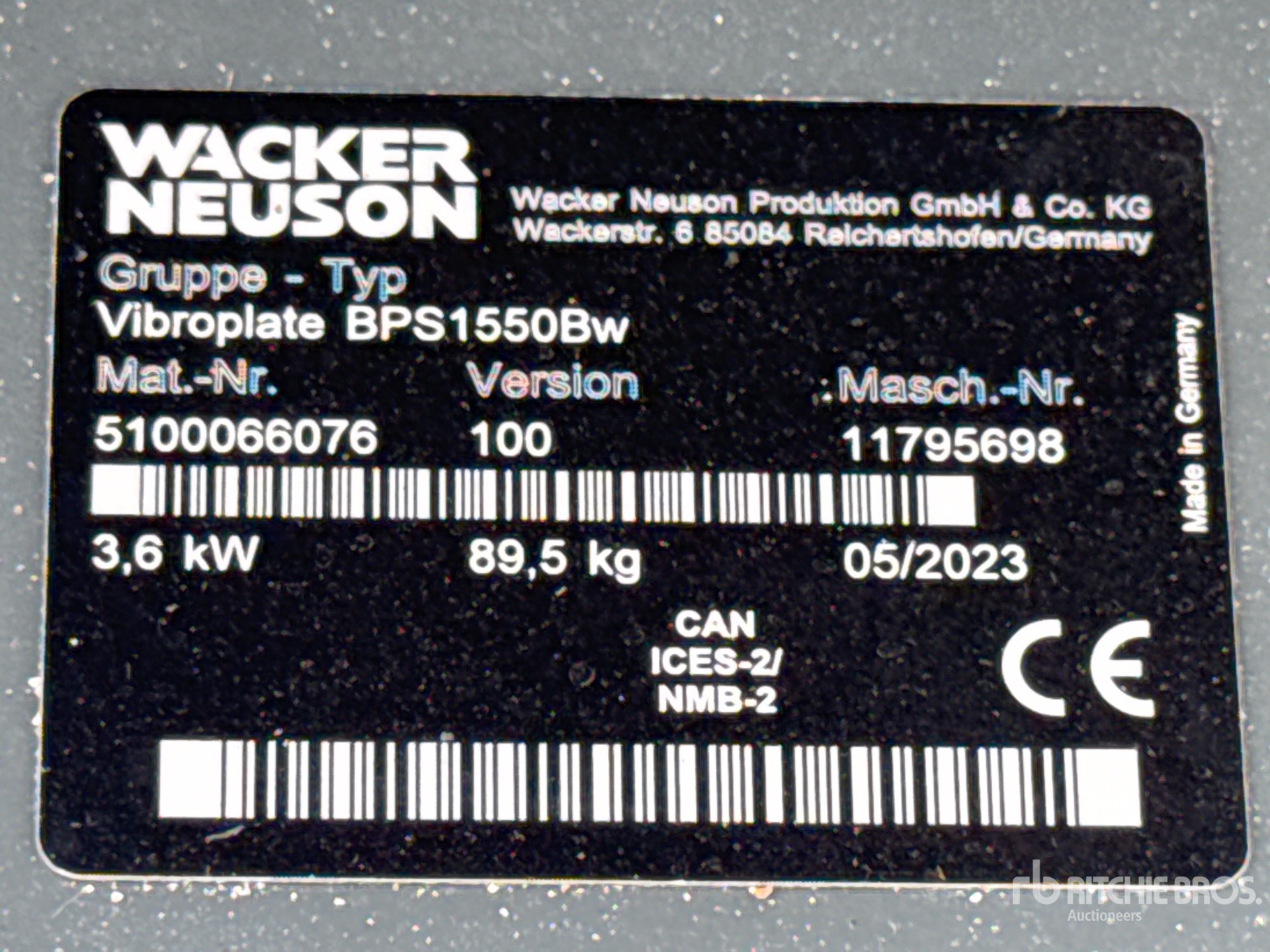 2023 Wacker Neuson VIBROPLATE BPS1