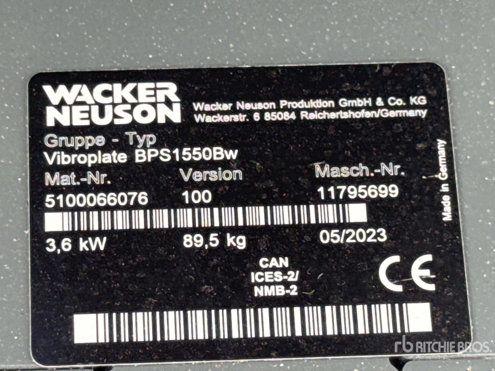 2023 Wacker Neuson VIBROPLATE BPS1