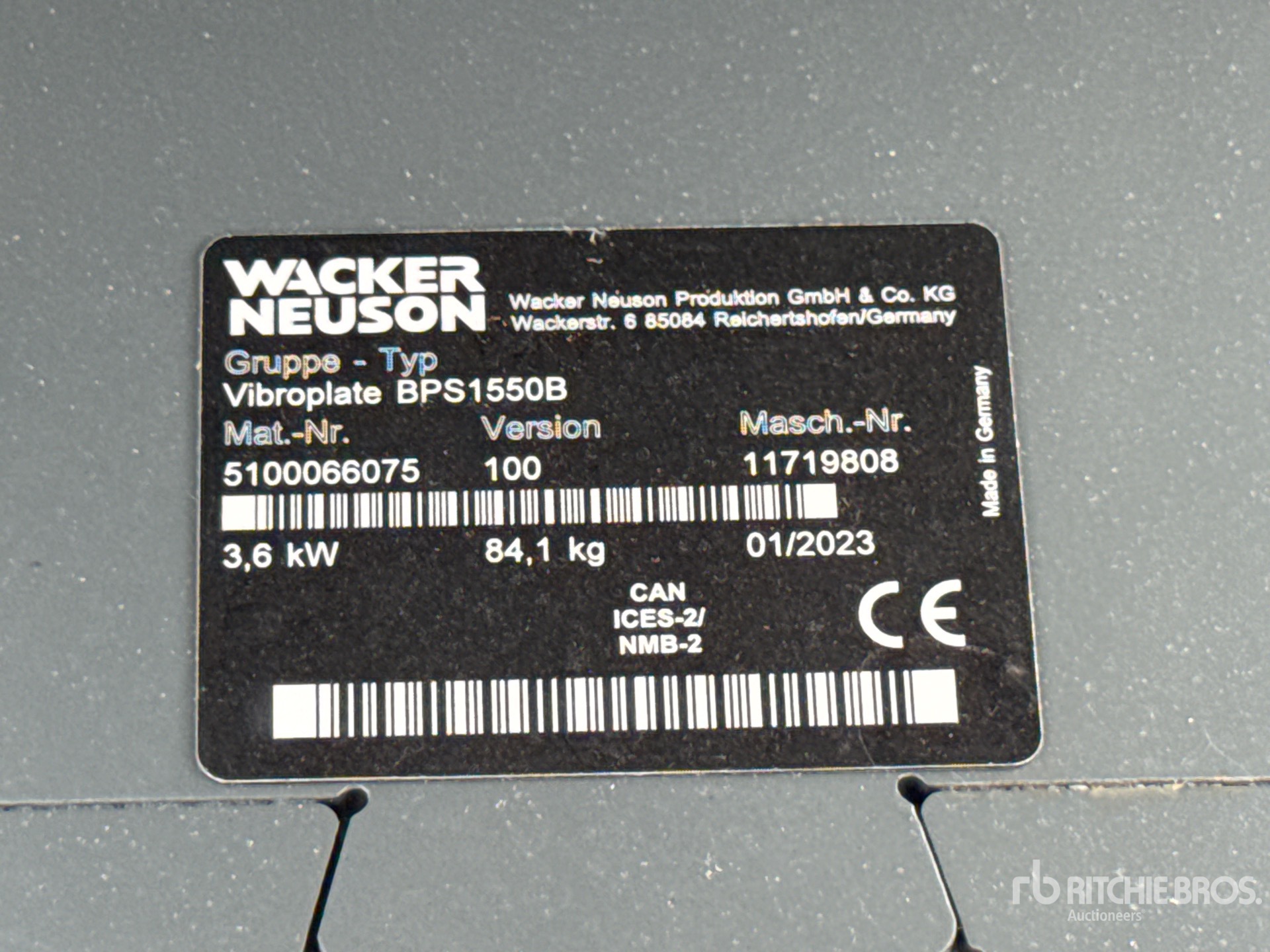 2023 Wacker Neuson VIBROPLATE BPS1