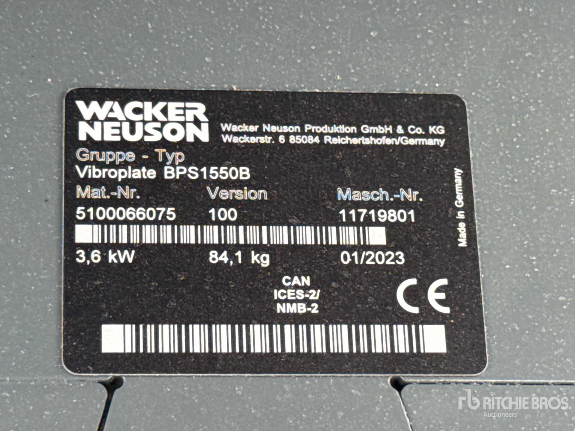 2023 Wacker Neuson VIBROPLATE BPS1