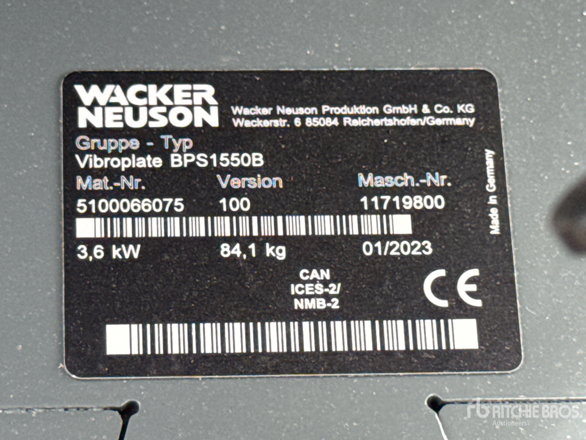 2023 Wacker Neuson VIBROPLATE BPS1
