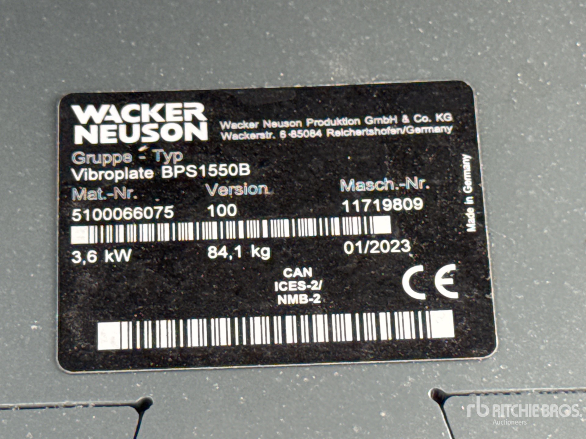 2023 Wacker Neuson VIBROPLATE BPS1