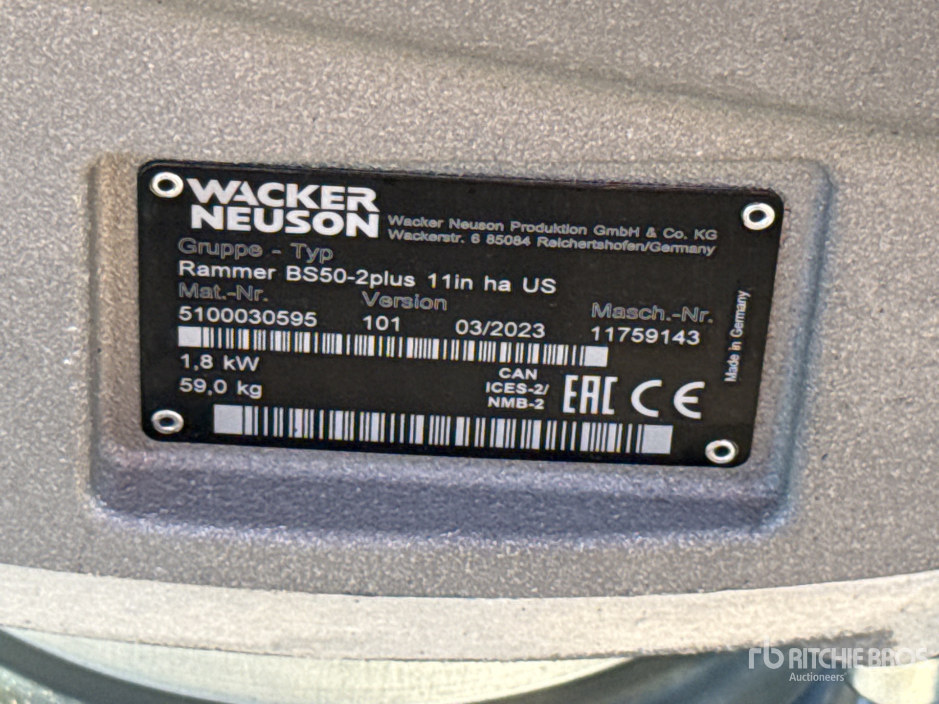 2023 Wacker Neuson BS50-2 PLUS