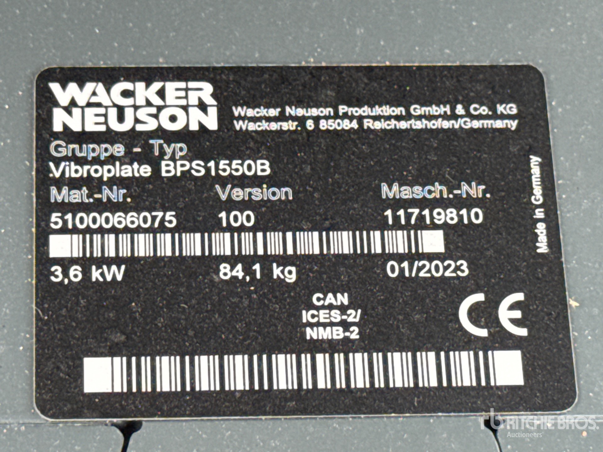 2023 Wacker Neuson VIBROPLATE BPS1