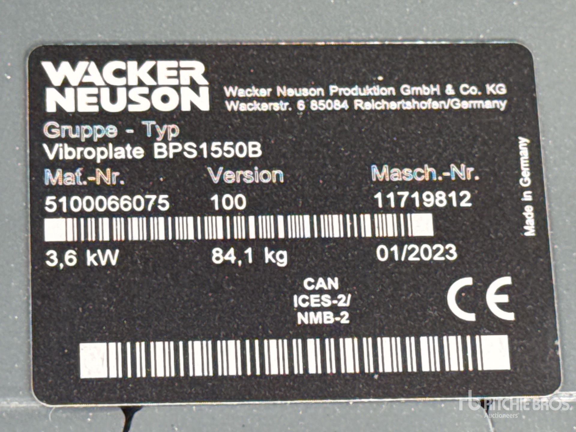 Wacker Neuson VIBROPLATE BPS1550B