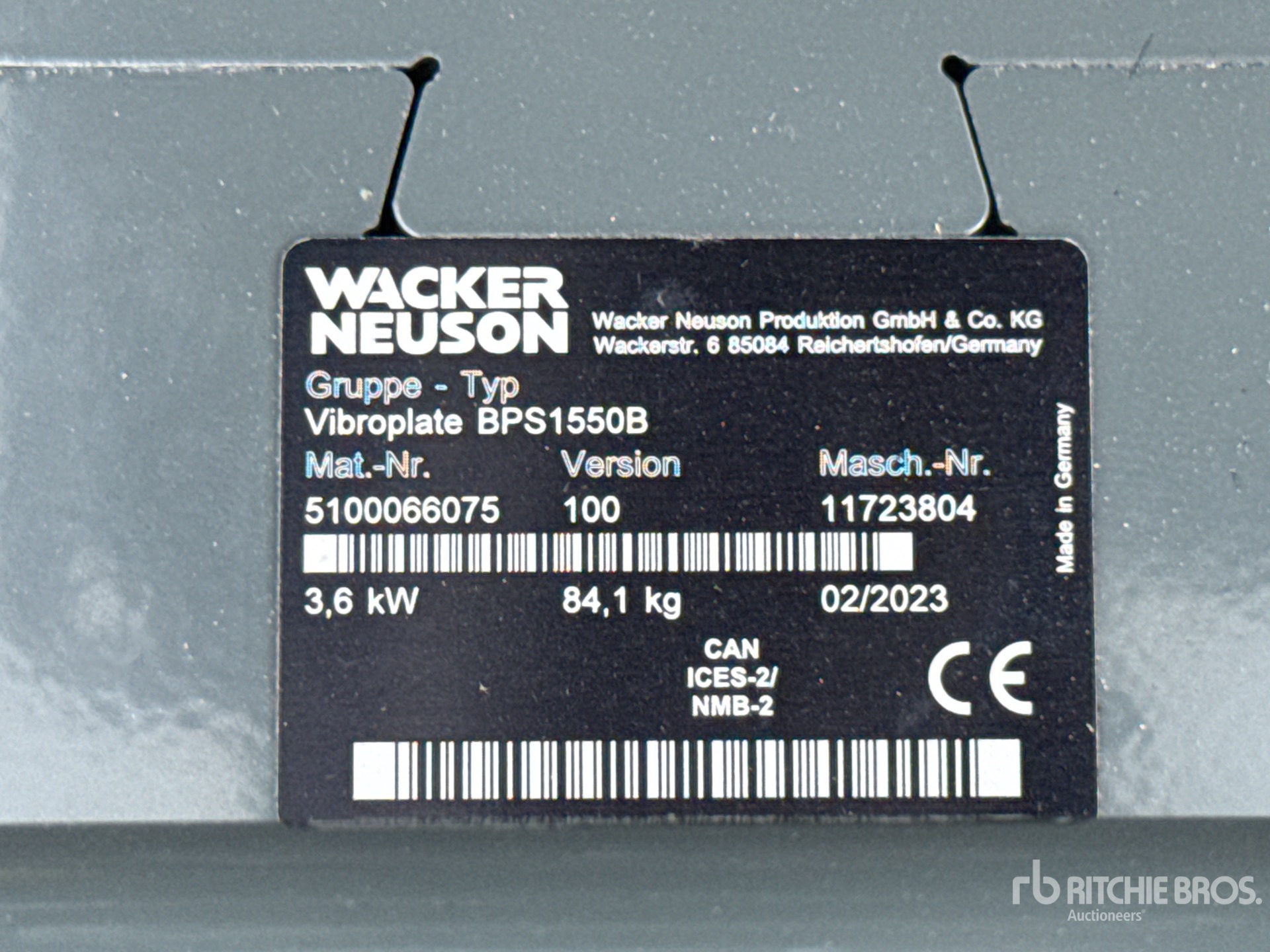 2023 Wacker Neuson VIBROPLATE BPS1