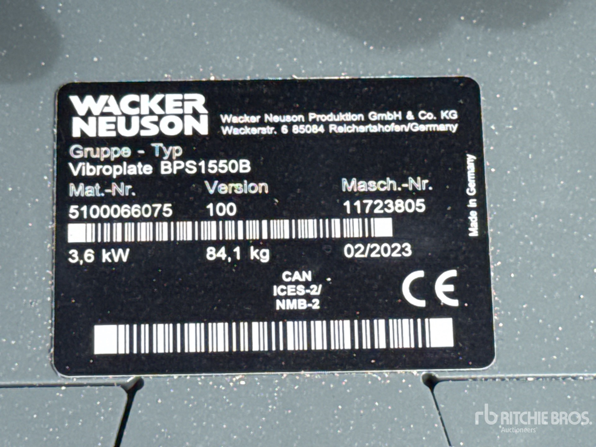 Wacker Neuson VIBROPLATE BPS1550B (UNUSED)