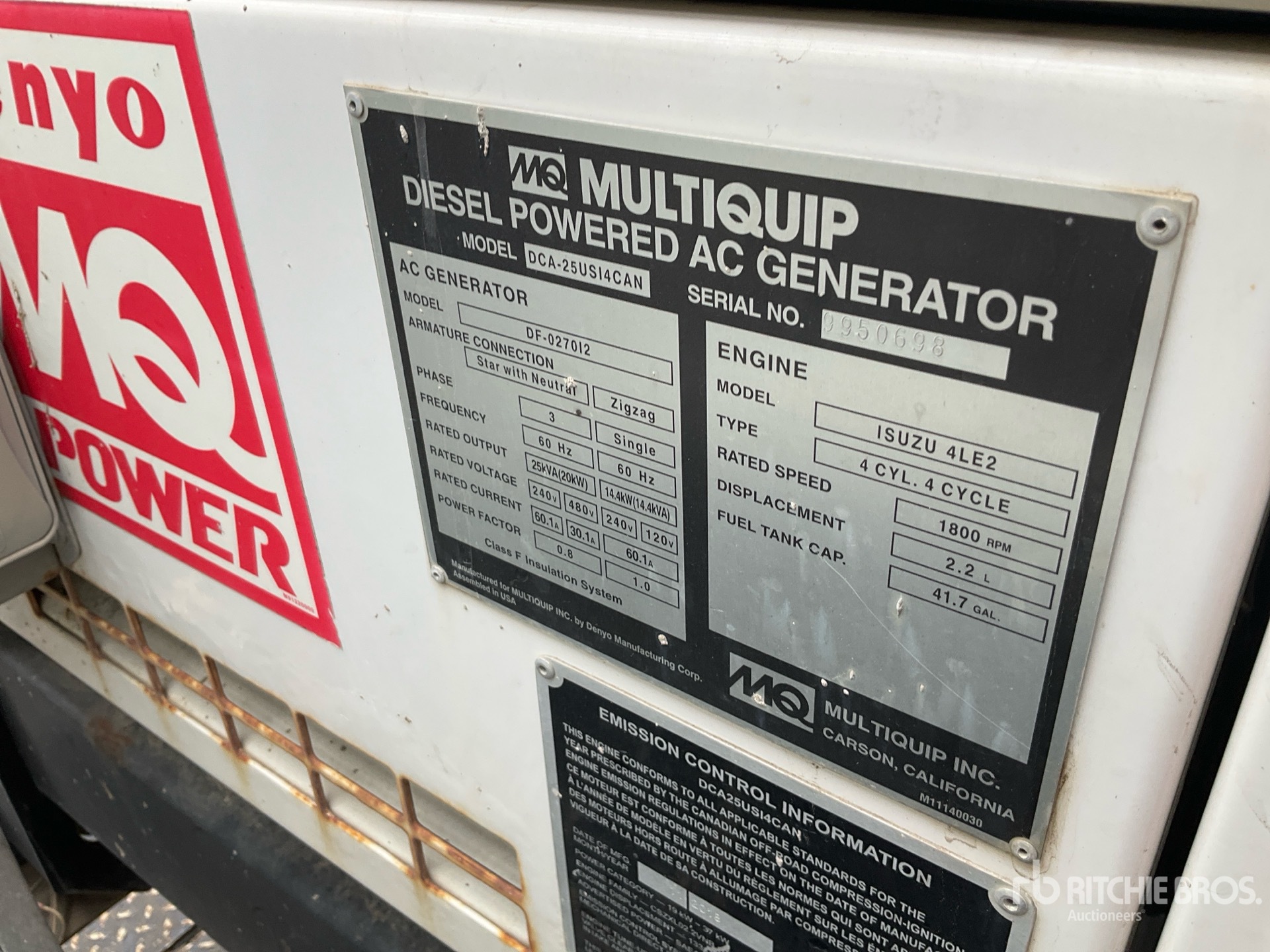 2018 Multiquip DCA25USI4CAN