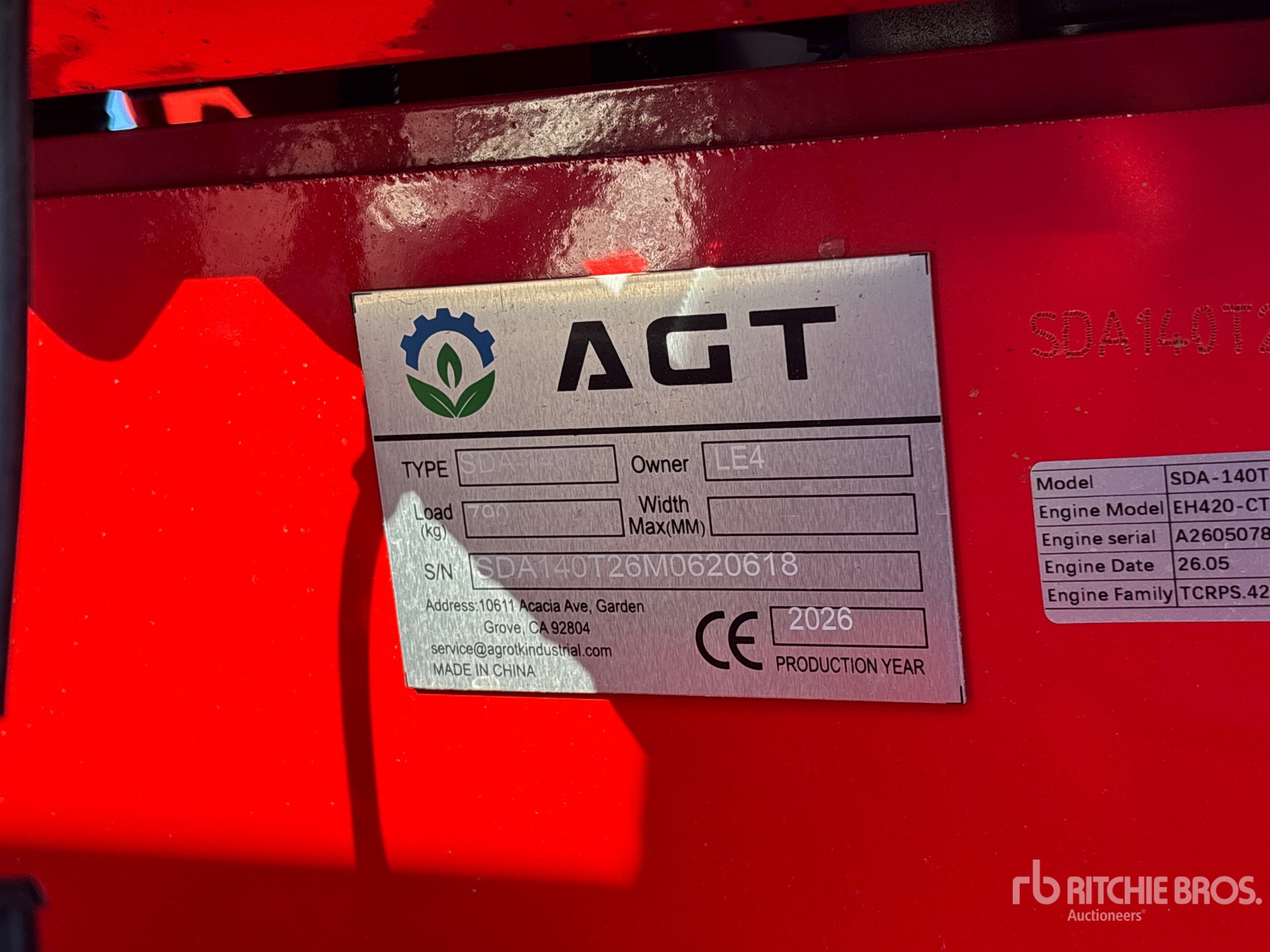 2026 AGT SDA140T