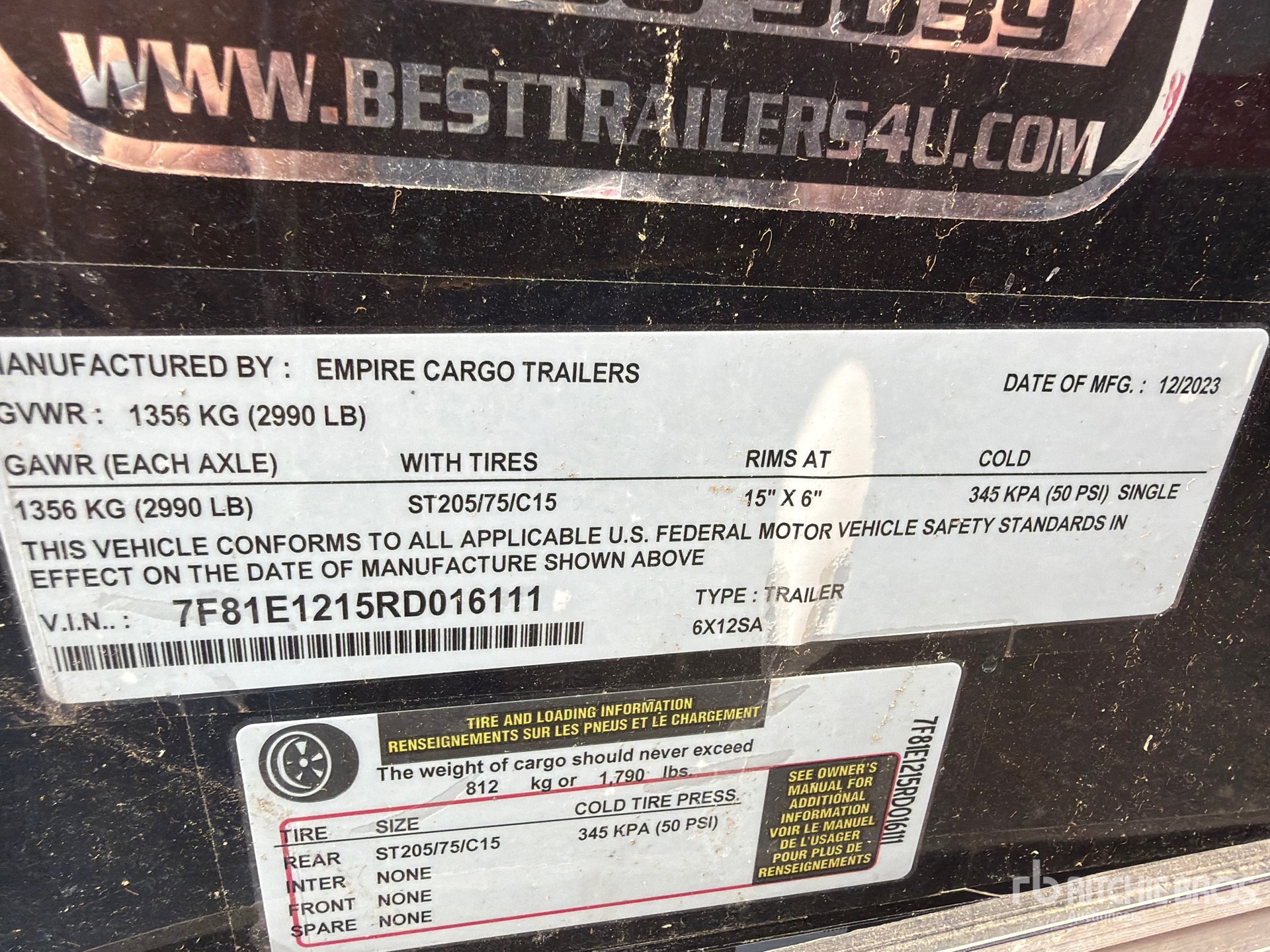 2024 Empire 13 ft 6 in S/A
