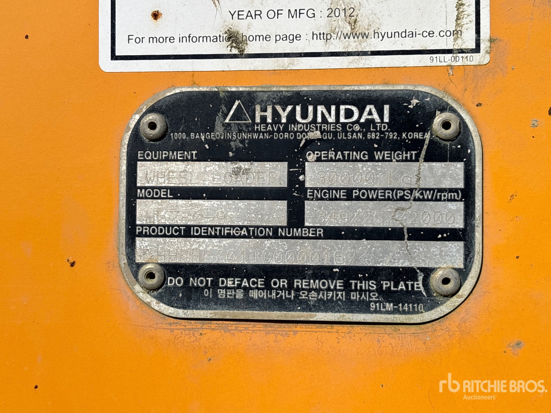 2012 Hyundai HL780-9