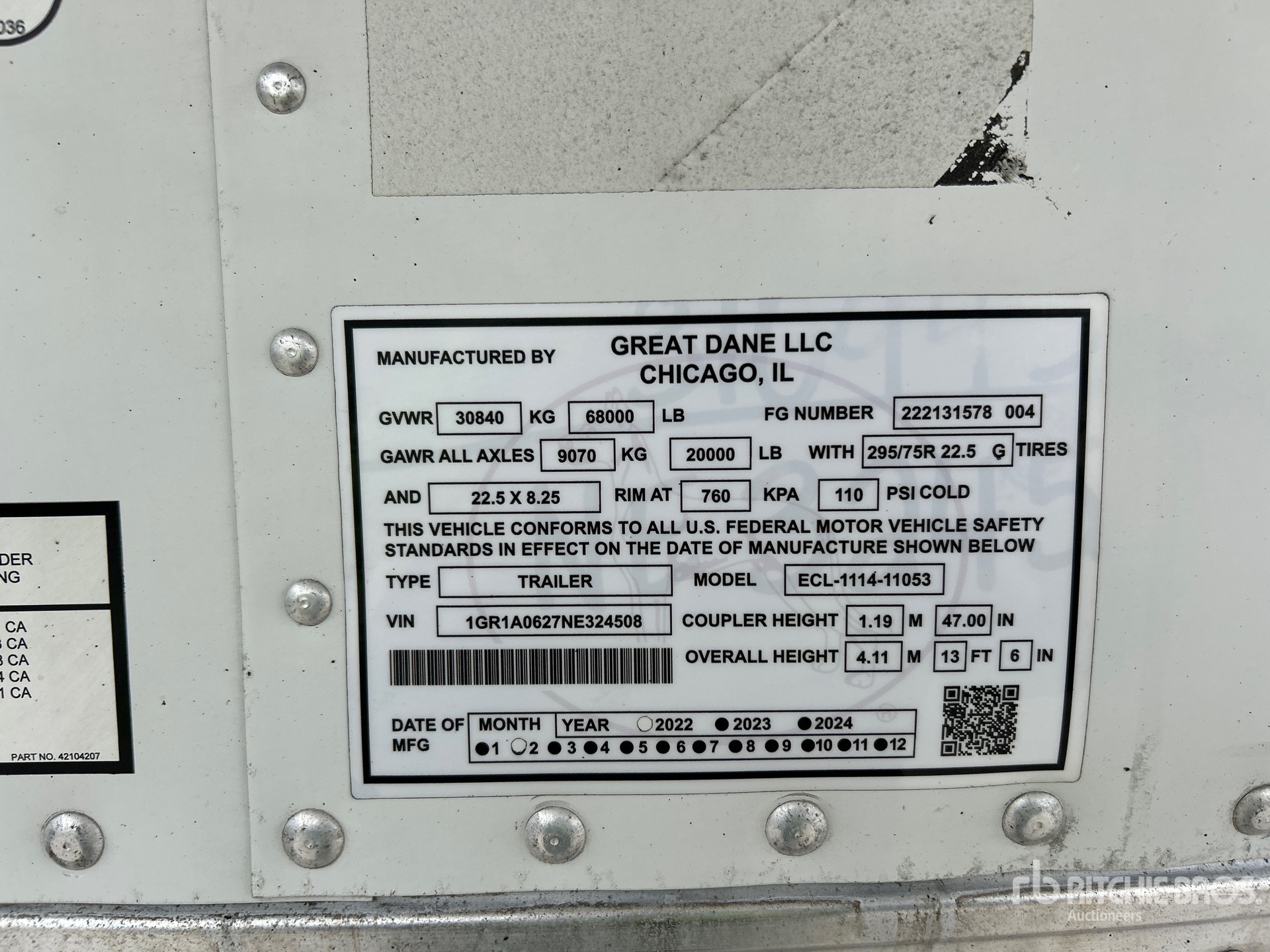 2022 Great Dane ECL-1114-11053