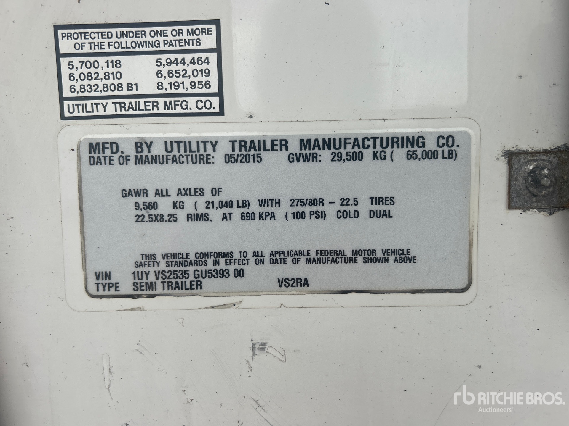 2016 Utility VS2RA