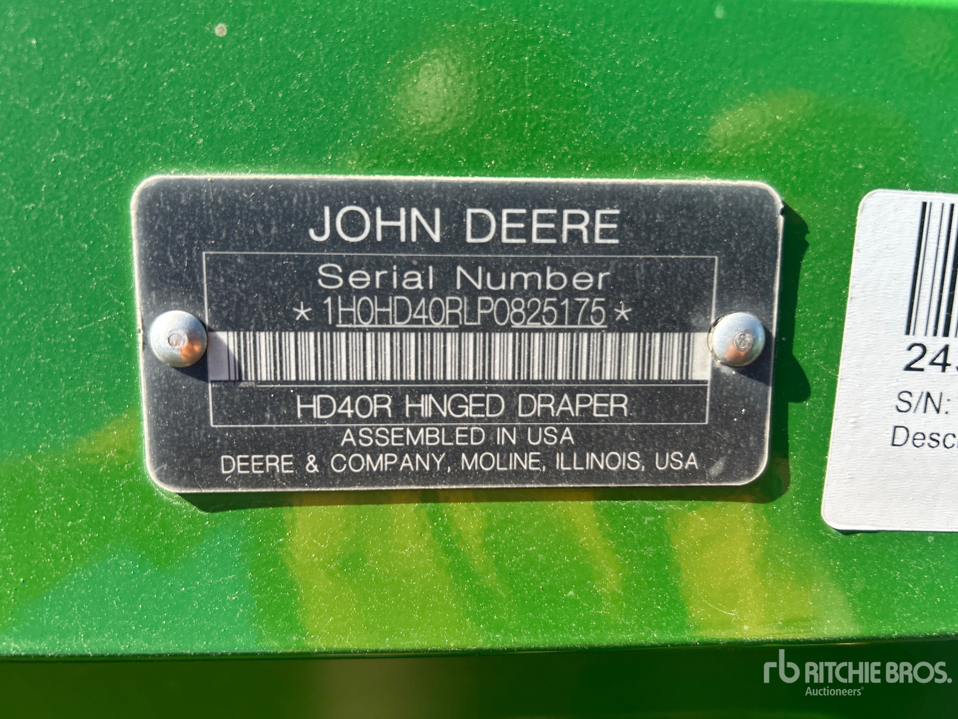 2023 John Deere HD40R