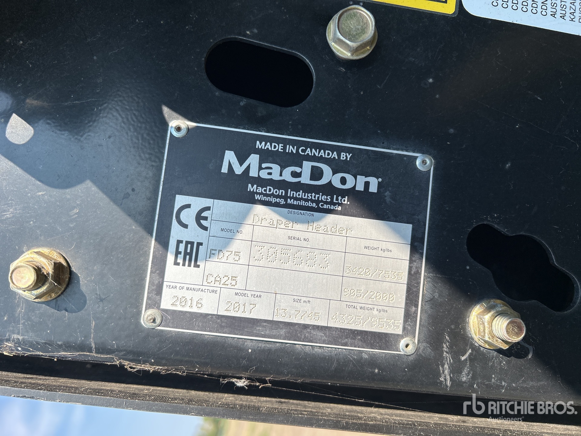 2017 Macdon FD75