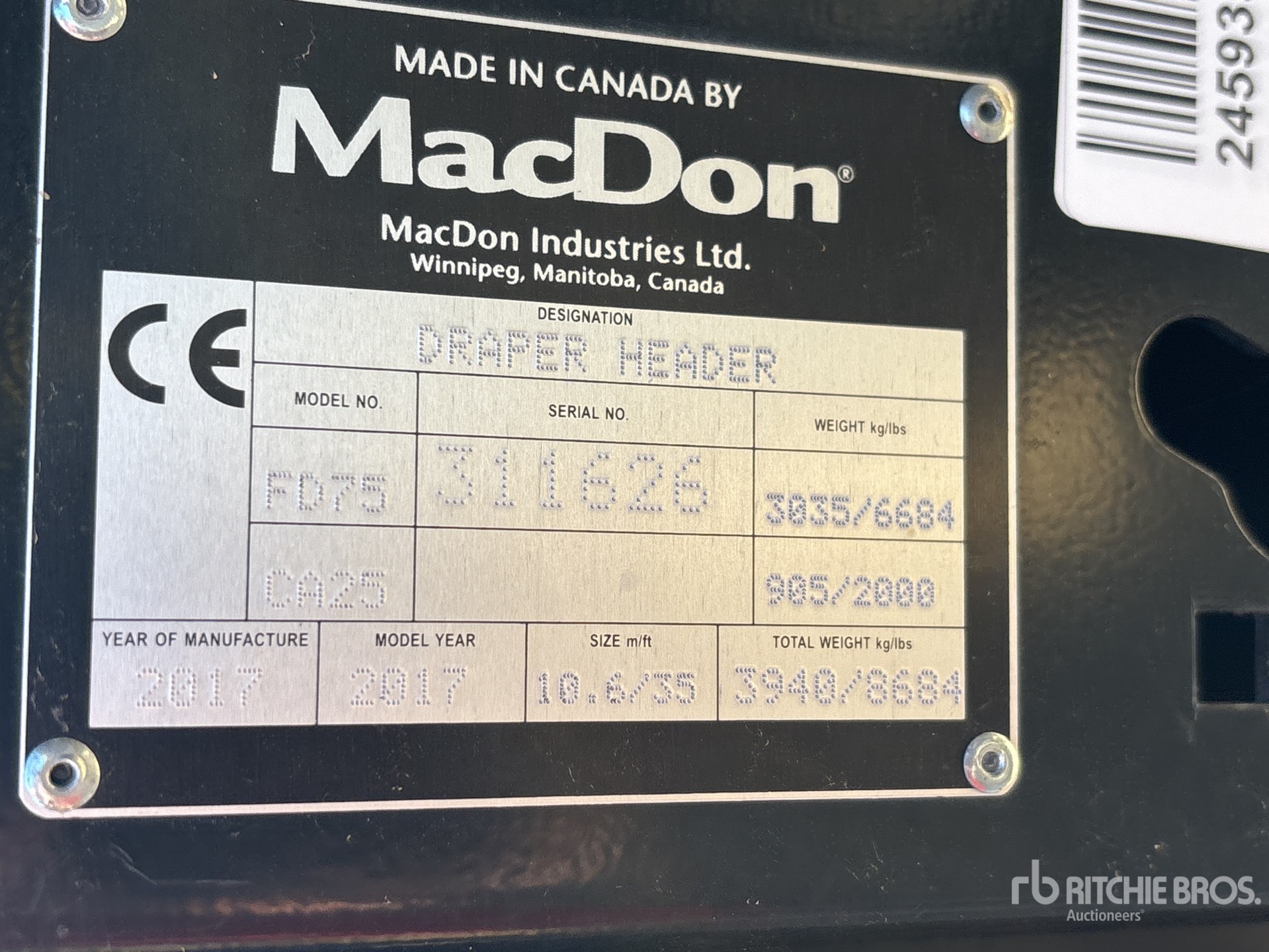 2017 Macdon FD75-S