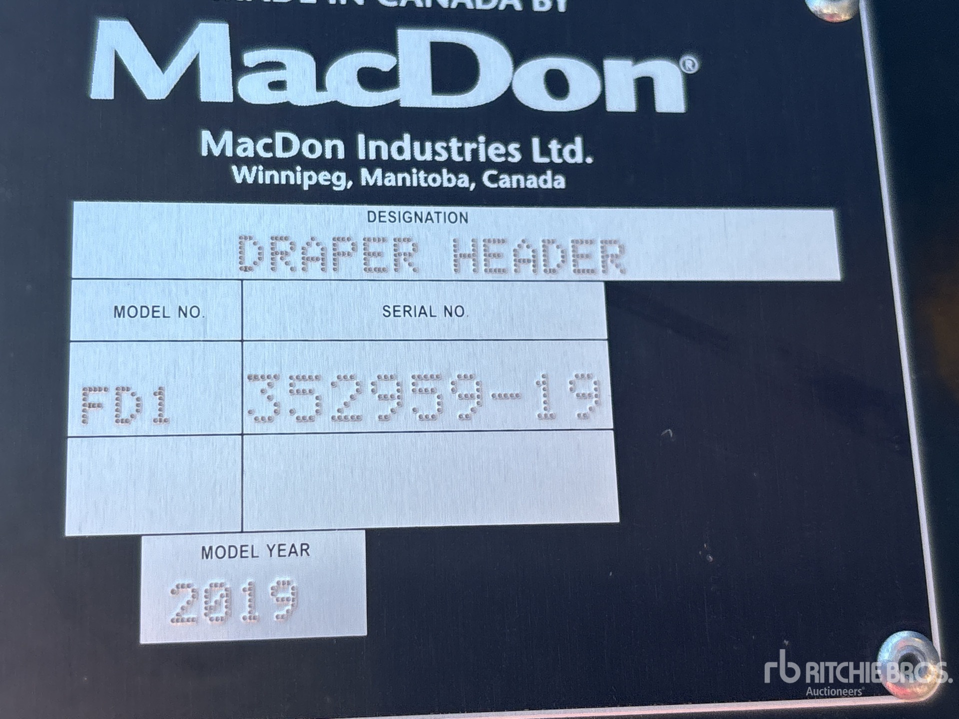 2019 Macdon FD145