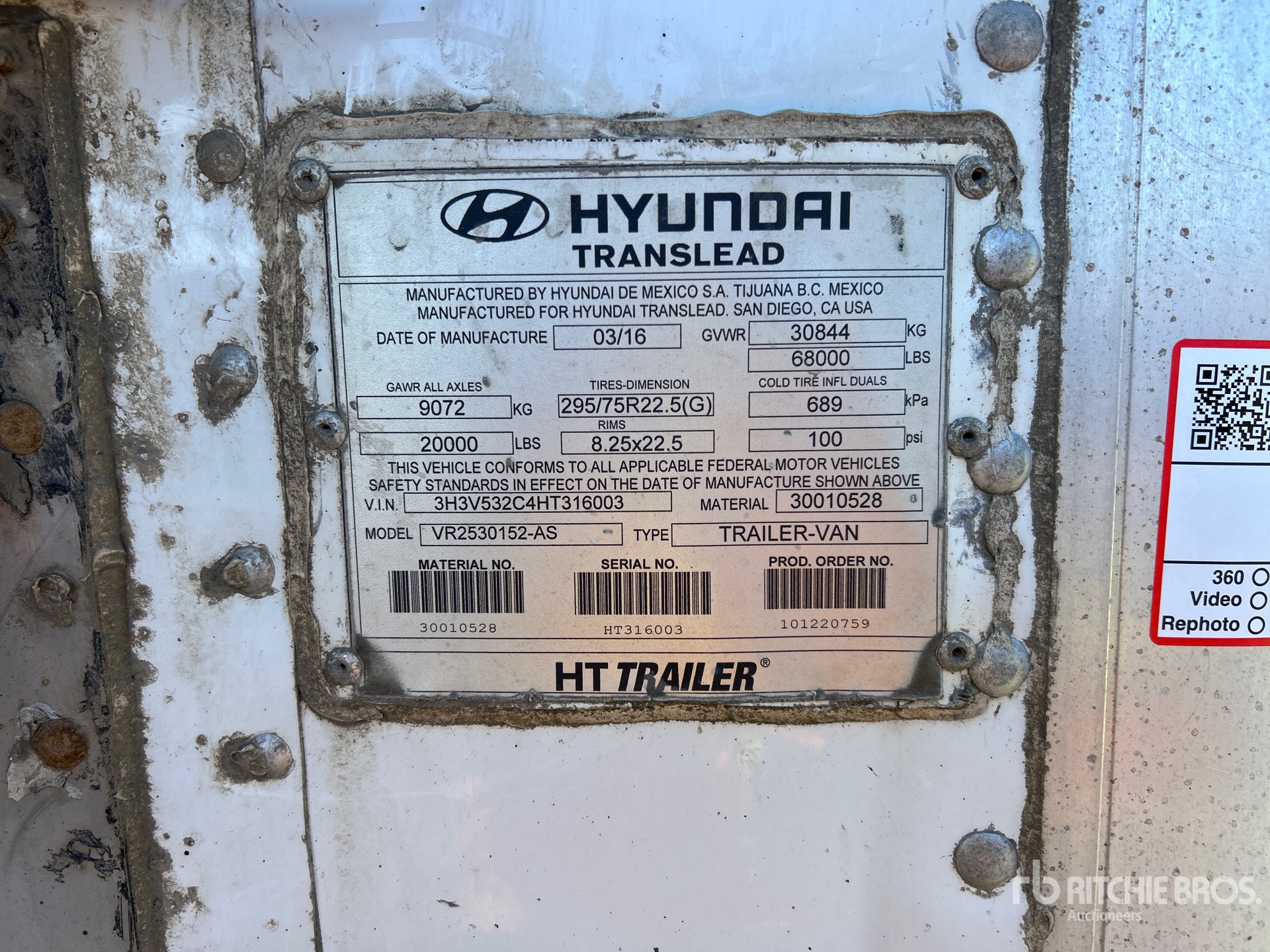 2017 Hyundai VR2530152-AS