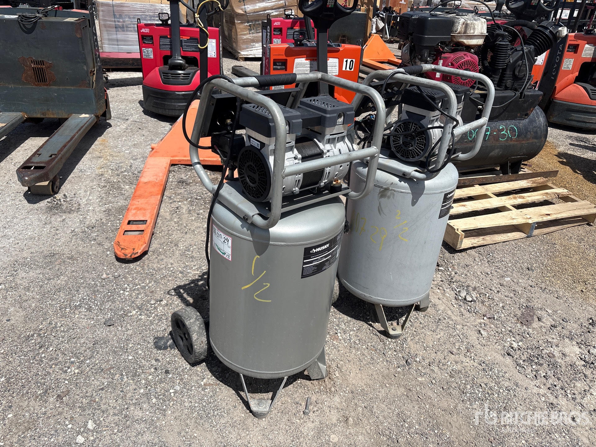 Photo of Husky Quantity of (2) 4 cfm Mobile El ...