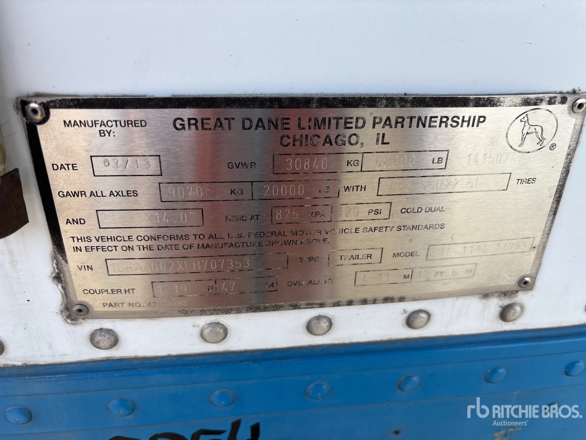 2014 Great Dane FTL 1114 11099
