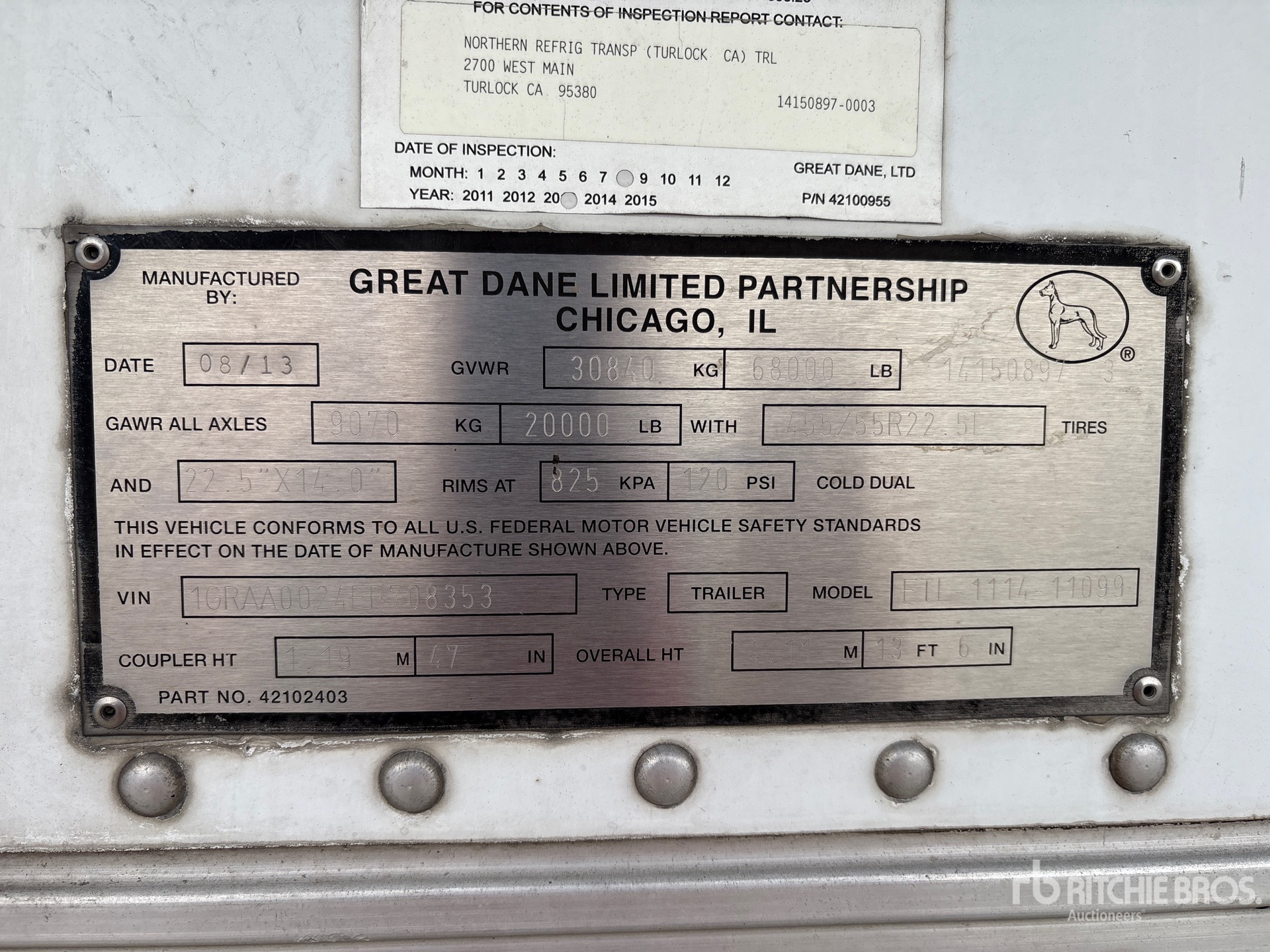 2014 Great Dane ETL 1114 11099