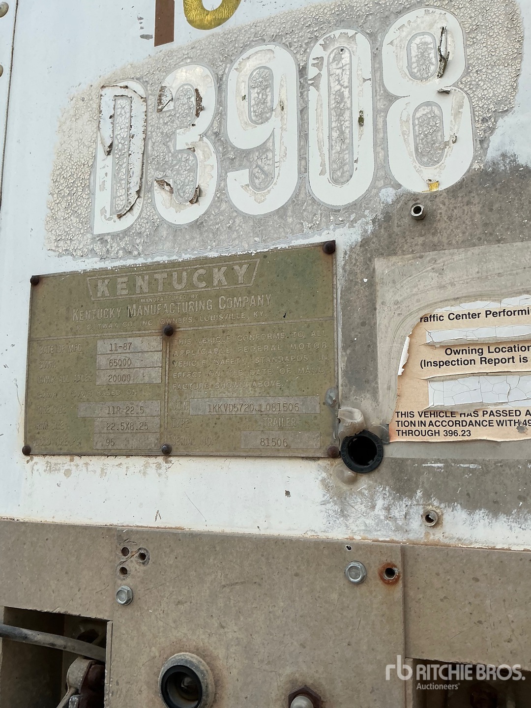 1988 Kentucky 53 ft x 102 in T/A