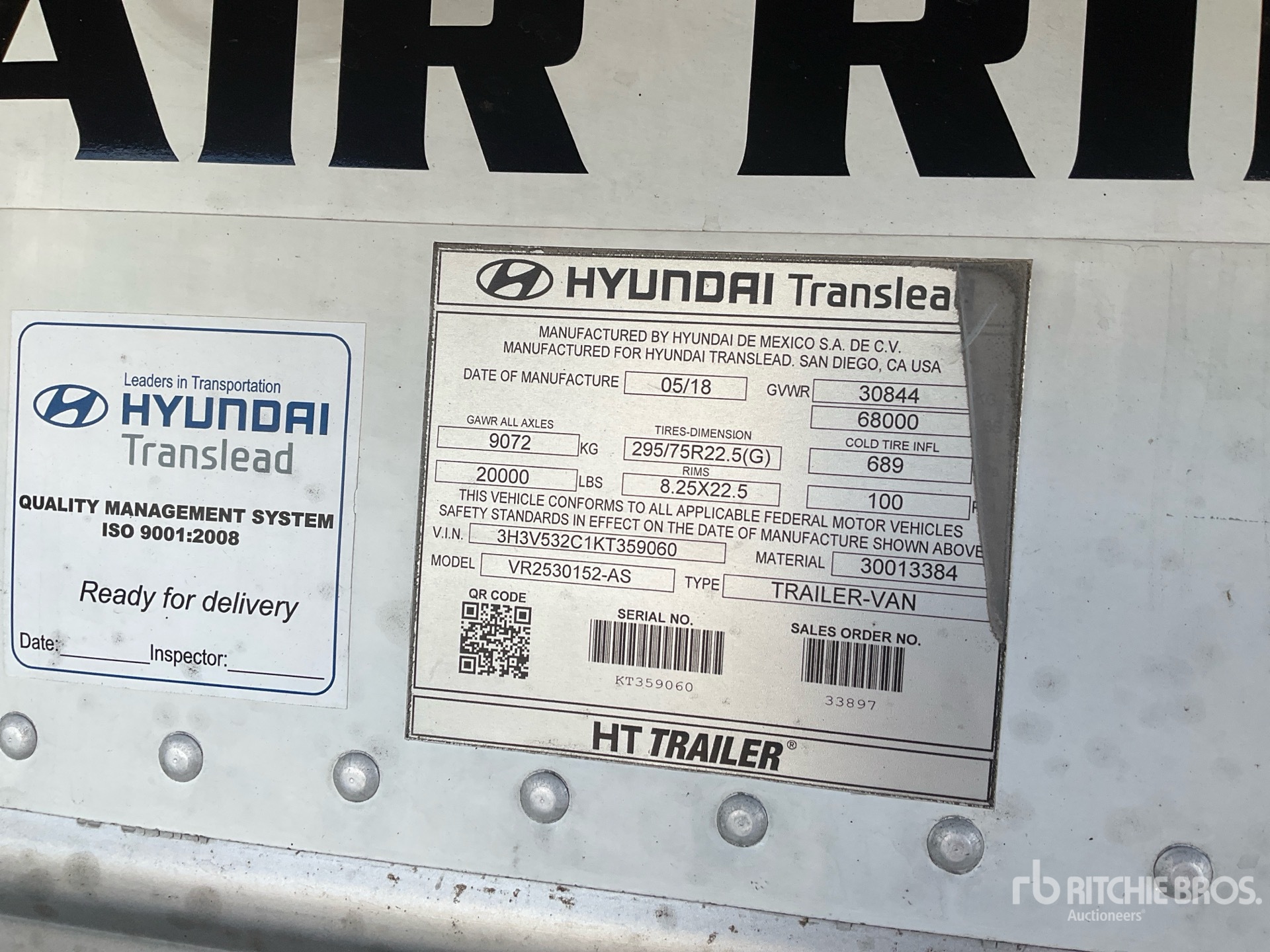2019 Hyundai VR2530152-AS